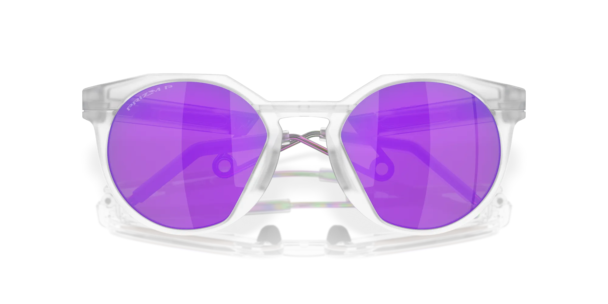 Oakley OO9279 HSTN METAL 927902 Occhiali da sole O_Matter Trasparente Viola Rotonda Normale Prizm - immagine 2