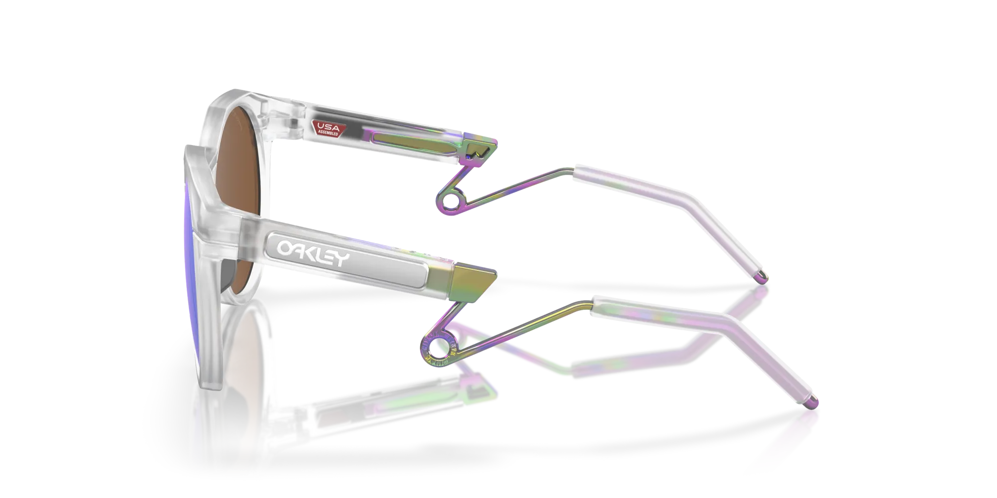 Oakley OO9279 HSTN METAL 927902 Occhiali da sole O_Matter Trasparente Viola Rotonda Normale Prizm - immagine 4