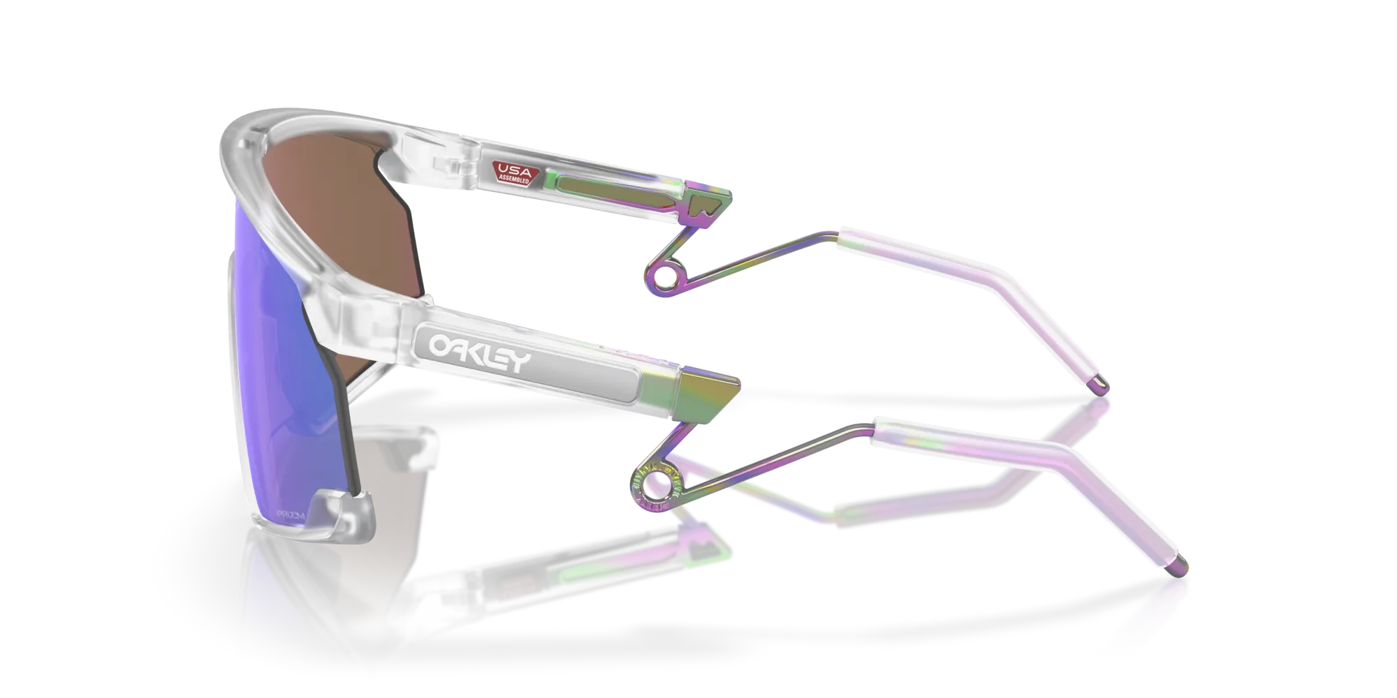 Oakley OO9237 BXTR METAL 923702 Occhiali da sole O_Matter Trasparente Viola Maschera Normale Prizm - immagine 4