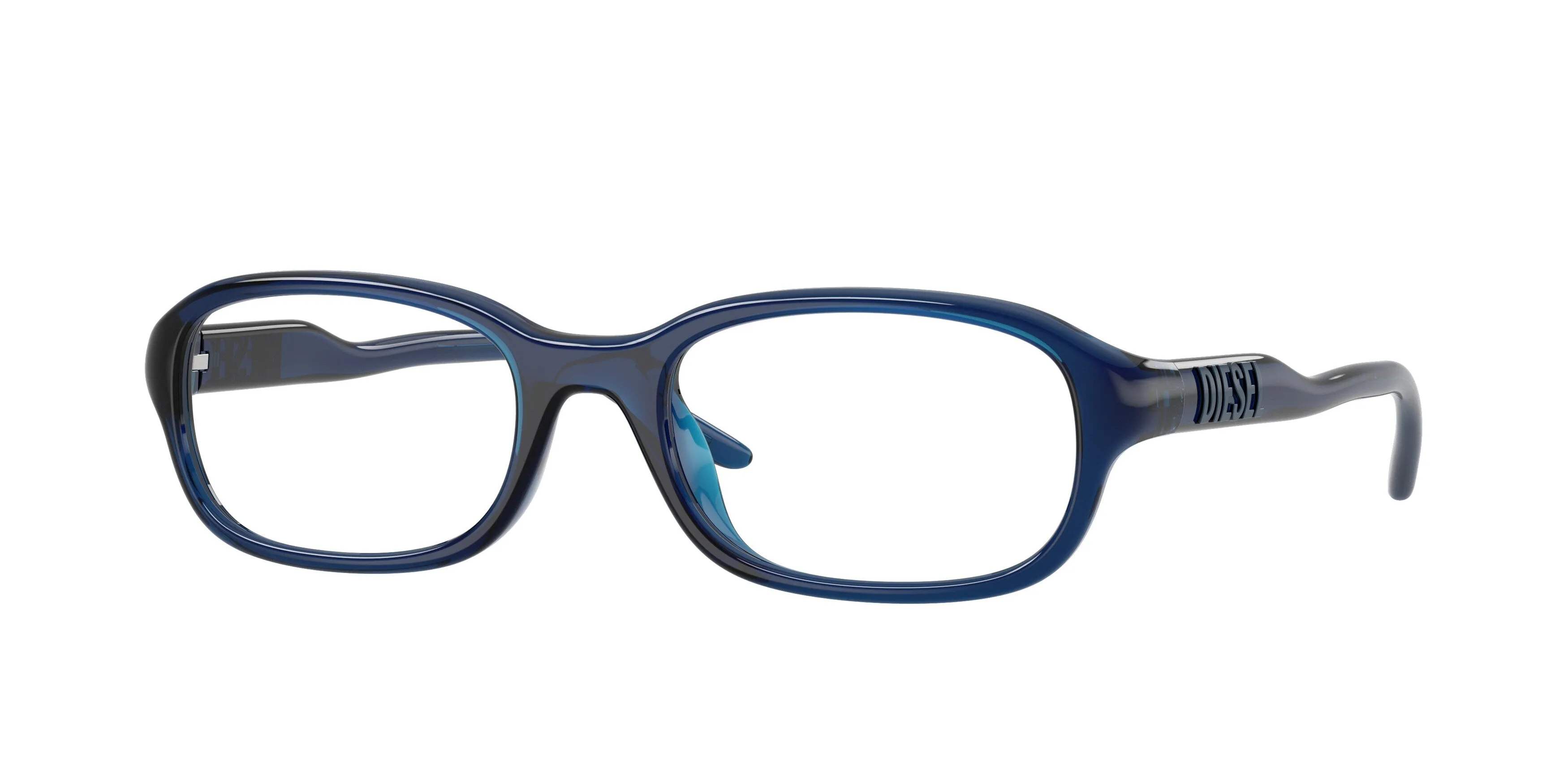 DIESEL DL6015U 2064 Montature da vista Iniettato Blu Trasparente Squadrata Normale - immagine 1