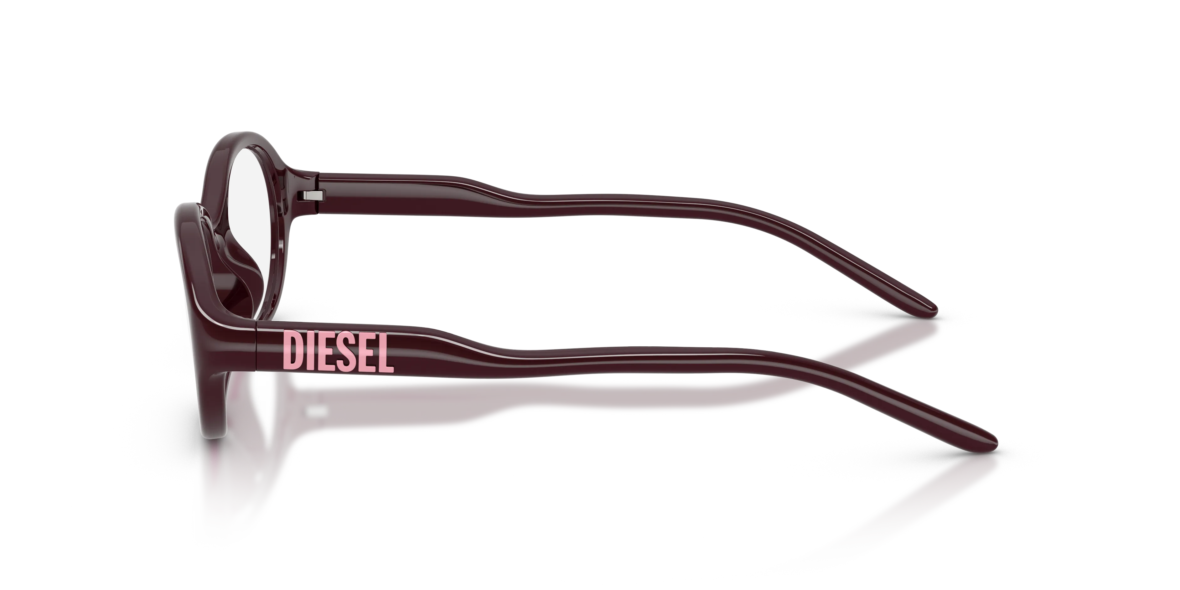 DIESEL DL6014U 2052 Montature da vista Iniettato Rosso Trasparente Rotonda Normale - immagine 4