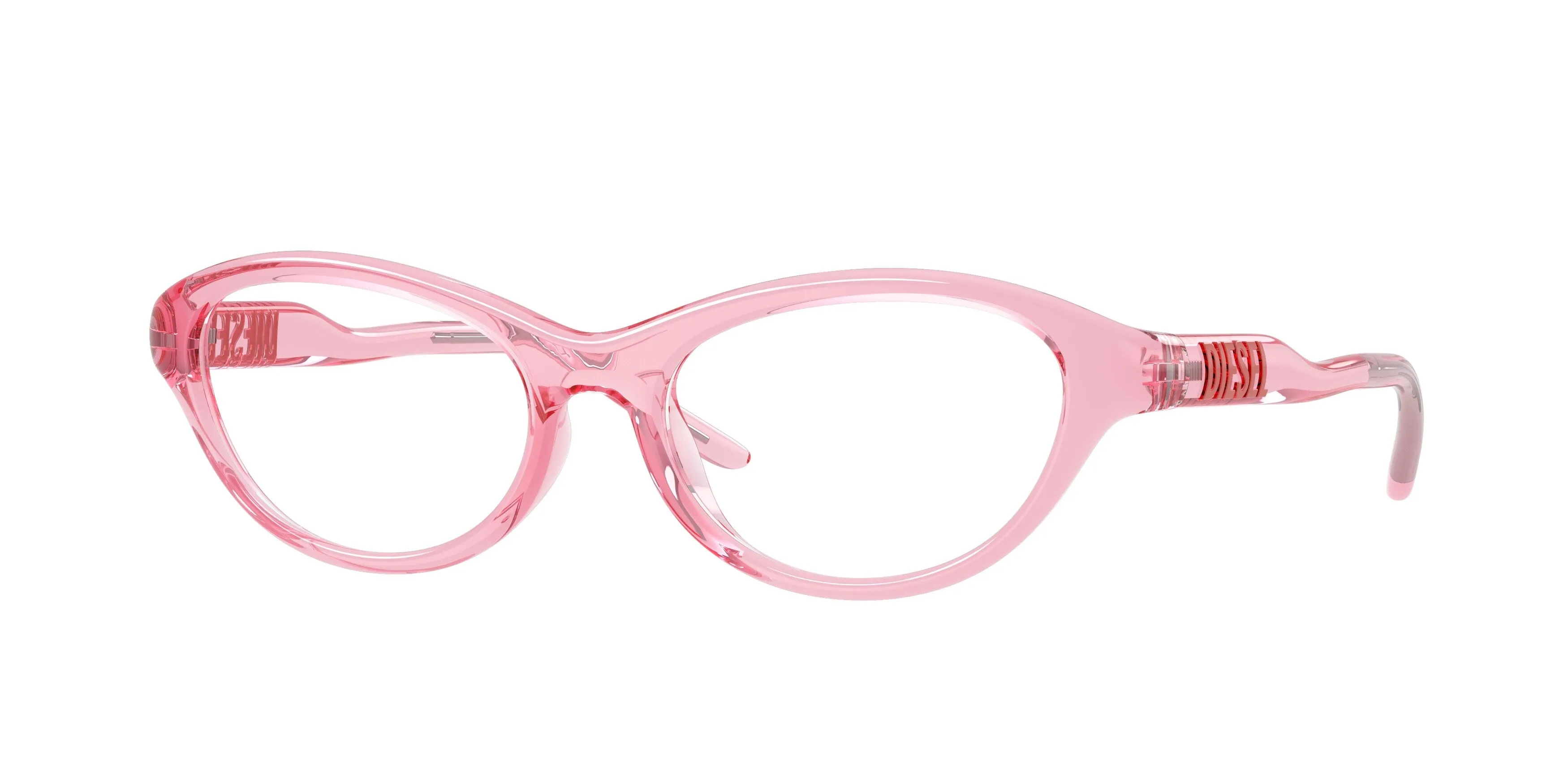 DIESEL DL6013U 2063 Montature da vista Iniettato Rosa Trasparente Cat Eye Normale - immagine 1