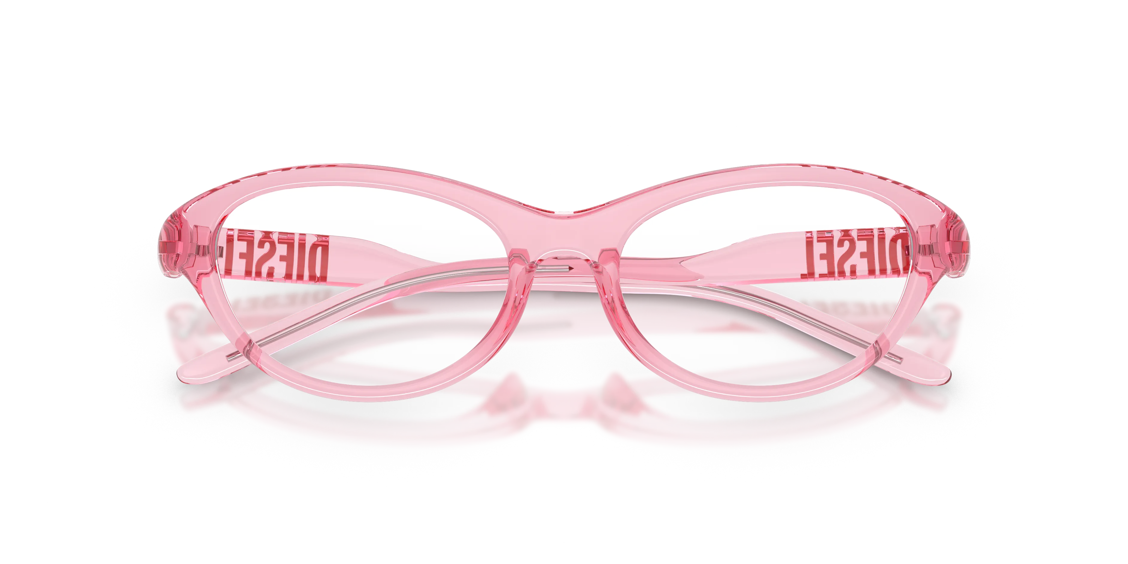 DIESEL DL6013U 2063 Montature da vista Iniettato Rosa Trasparente Cat Eye Normale - immagine 2