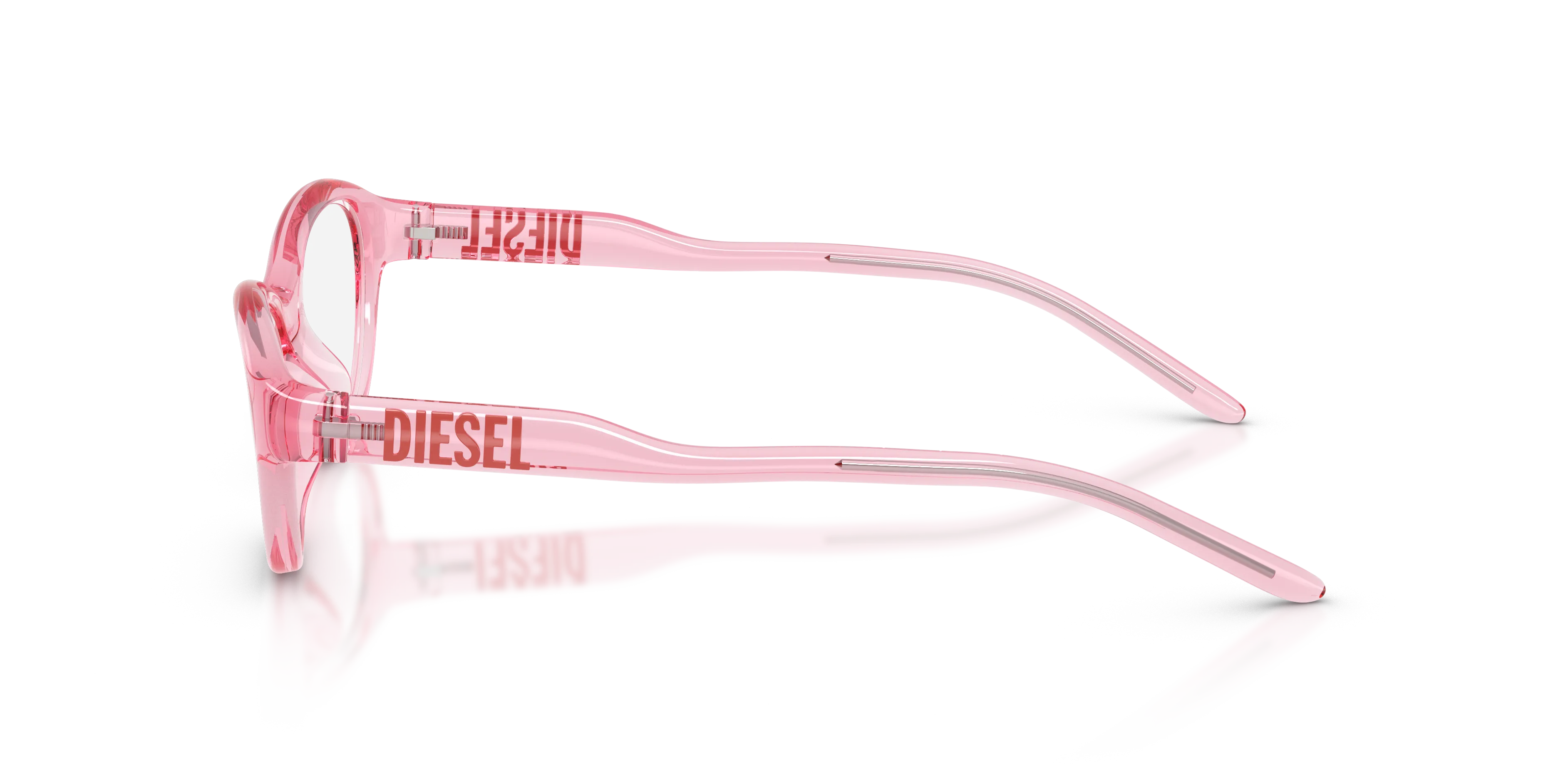DIESEL DL6013U 2063 Montature da vista Iniettato Rosa Trasparente Cat Eye Normale - immagine 4