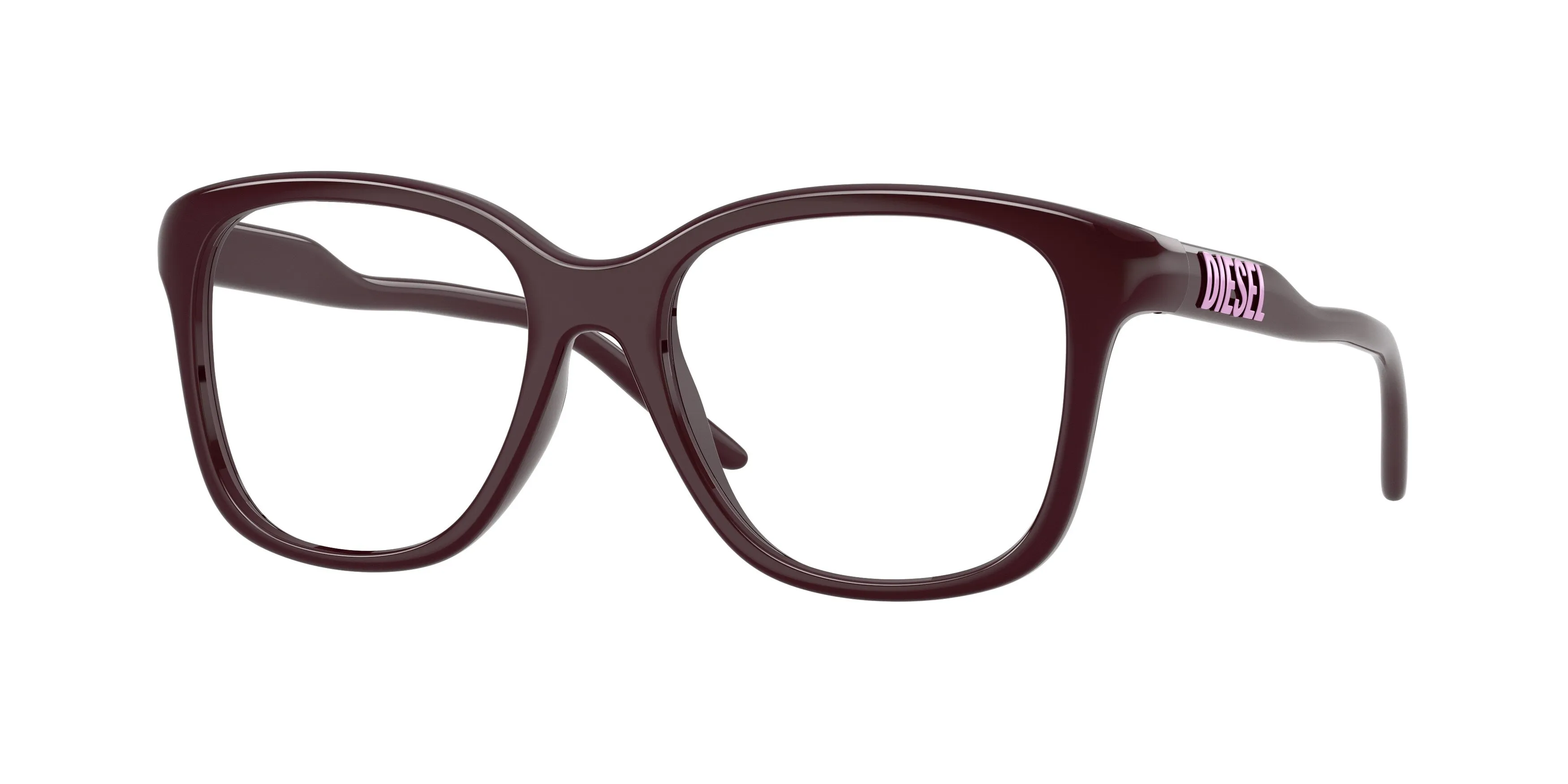 DIESEL DL6012U 2052 Montature da vista Iniettato Rosso Trasparente Squadrata Normale - immagine 1
