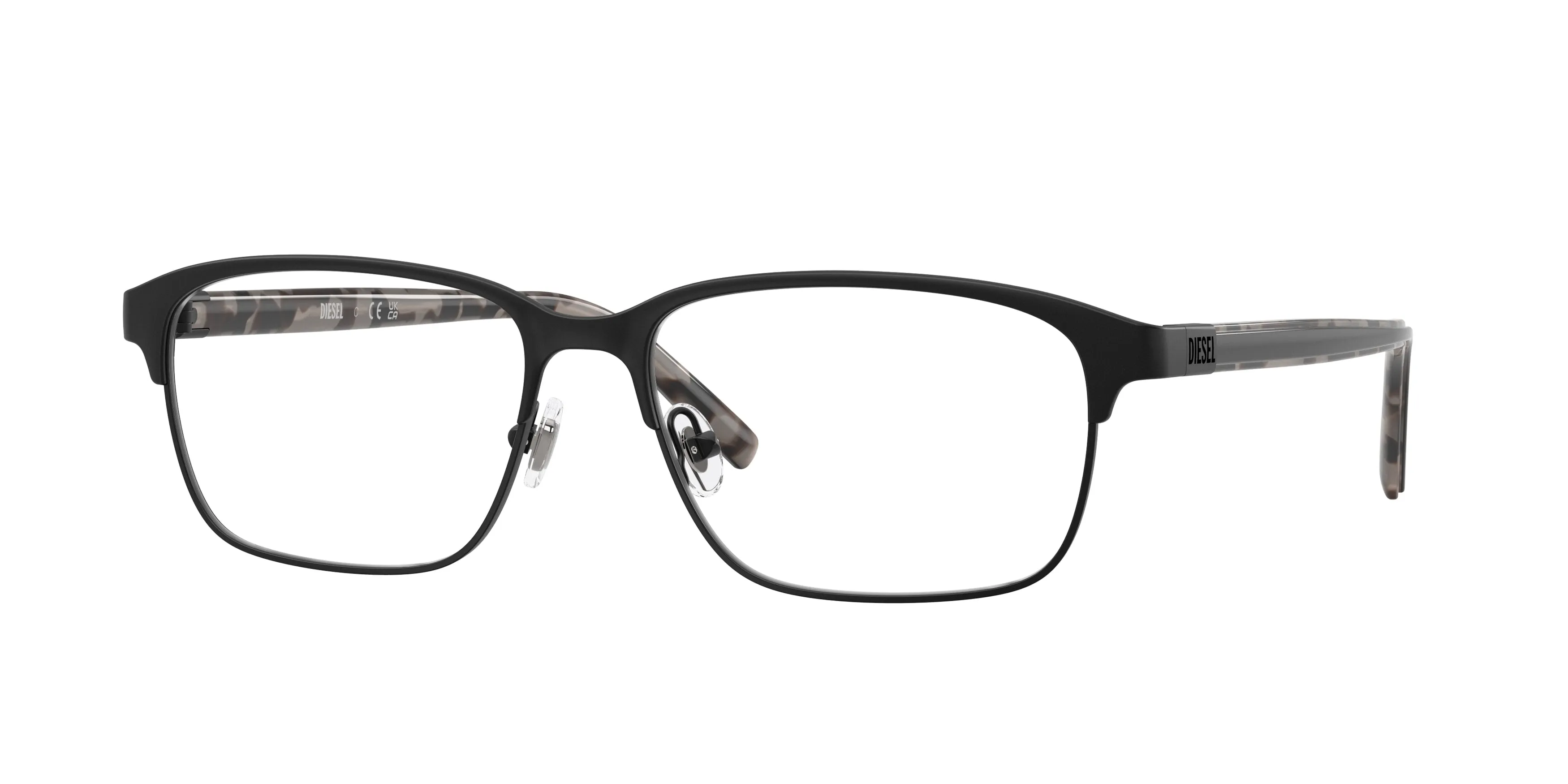 DIESEL DL5014 1046 Montature da vista Metallo Nero Trasparente Squadrata Normale - immagine 1