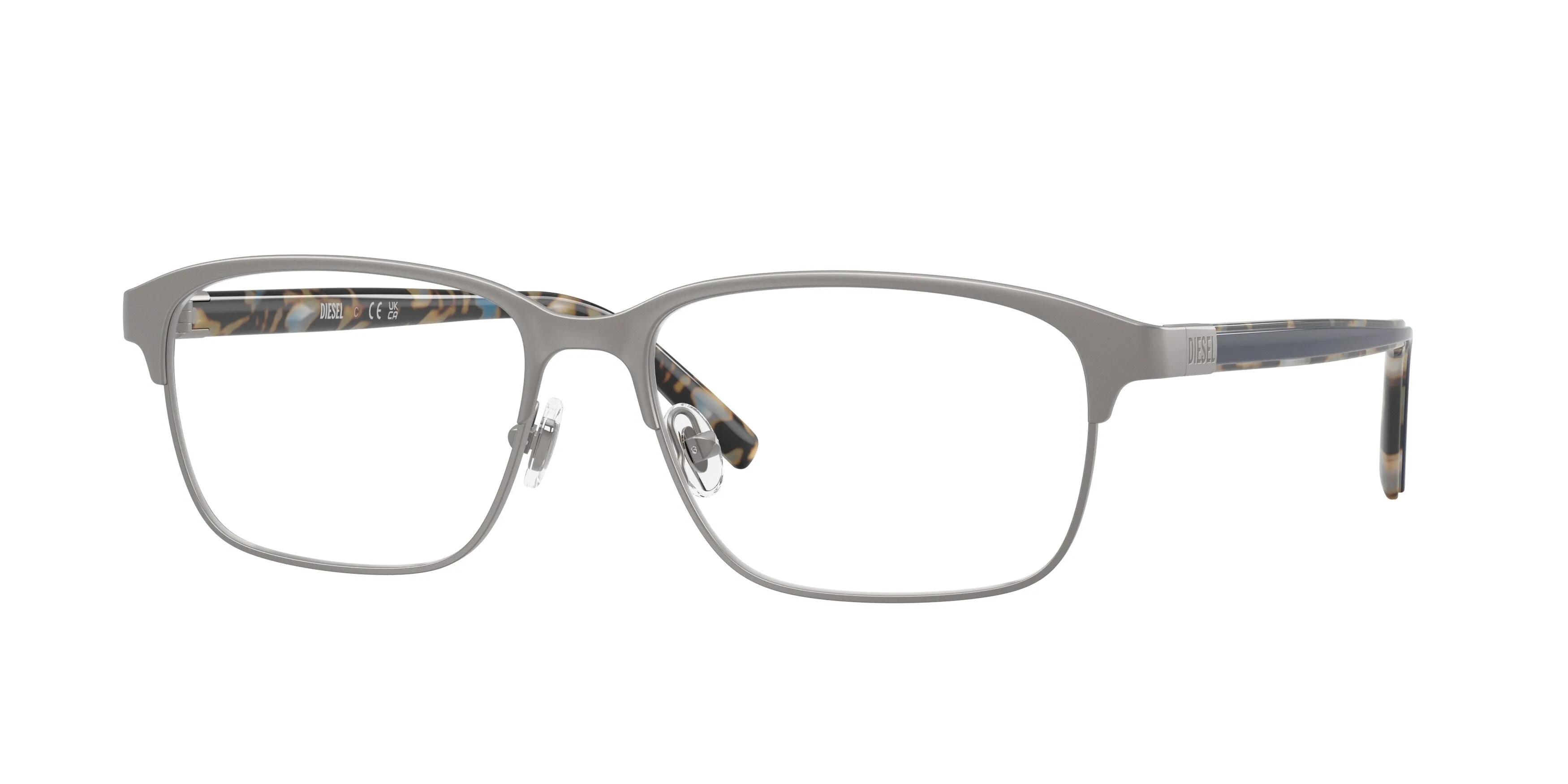 DIESEL DL5014 1044 Montature da vista Metallo Grigio Trasparente Squadrata Normale - immagine 1