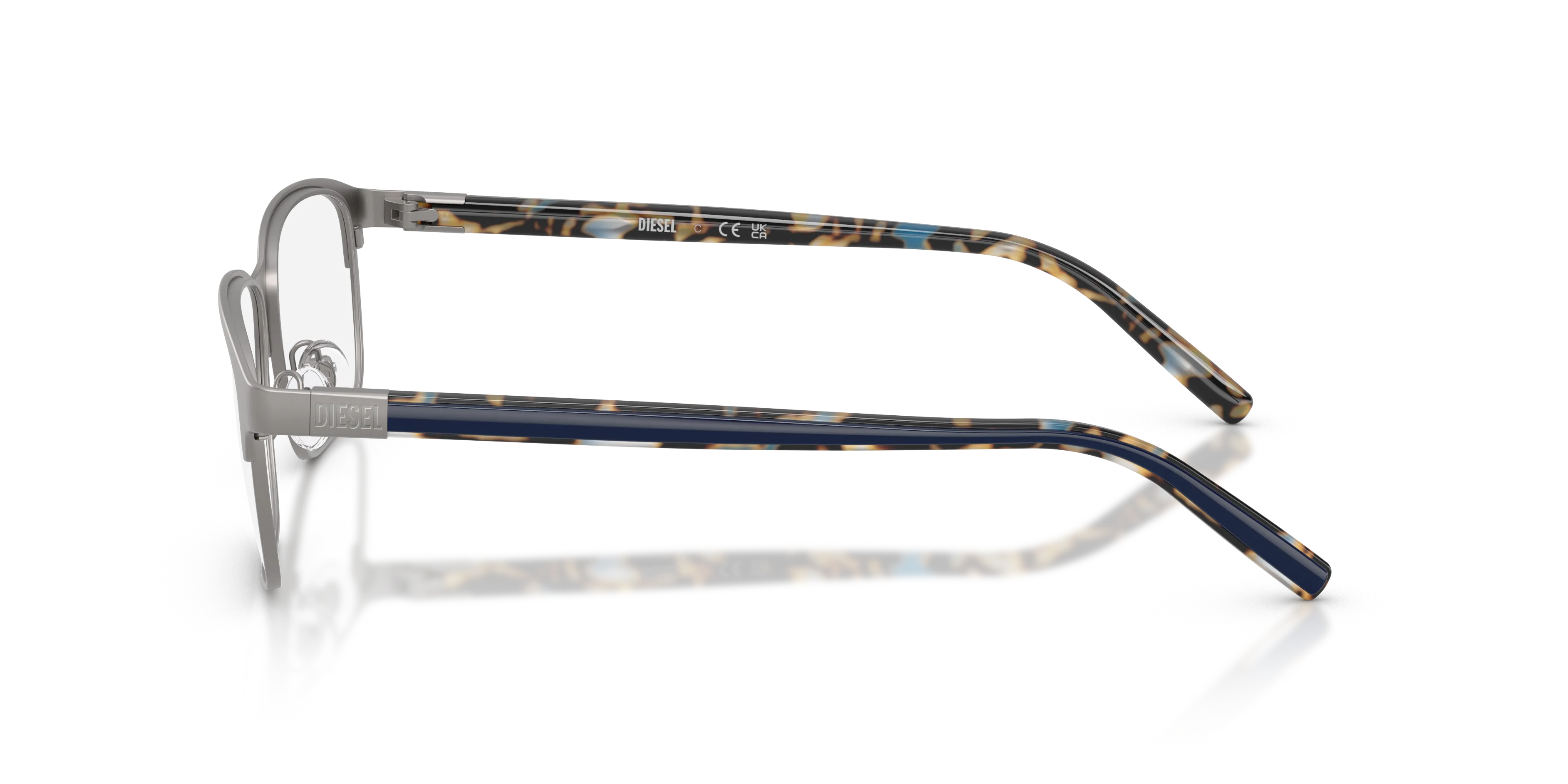 DIESEL DL5014 1044 Montature da vista Metallo Grigio Trasparente Squadrata Normale - immagine 4