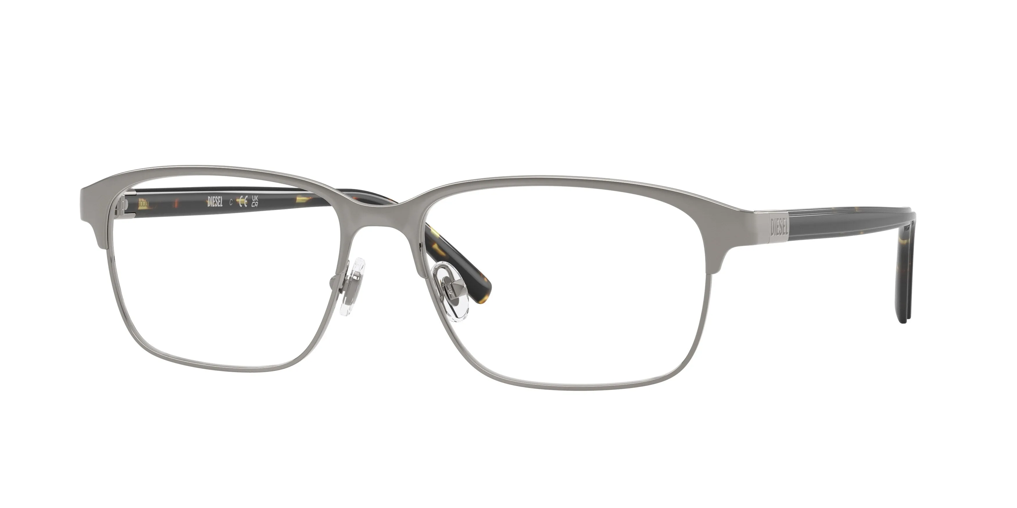 DIESEL DL5014 1003 Montature da vista Metallo Grigio Trasparente Squadrata Normale - immagine 1