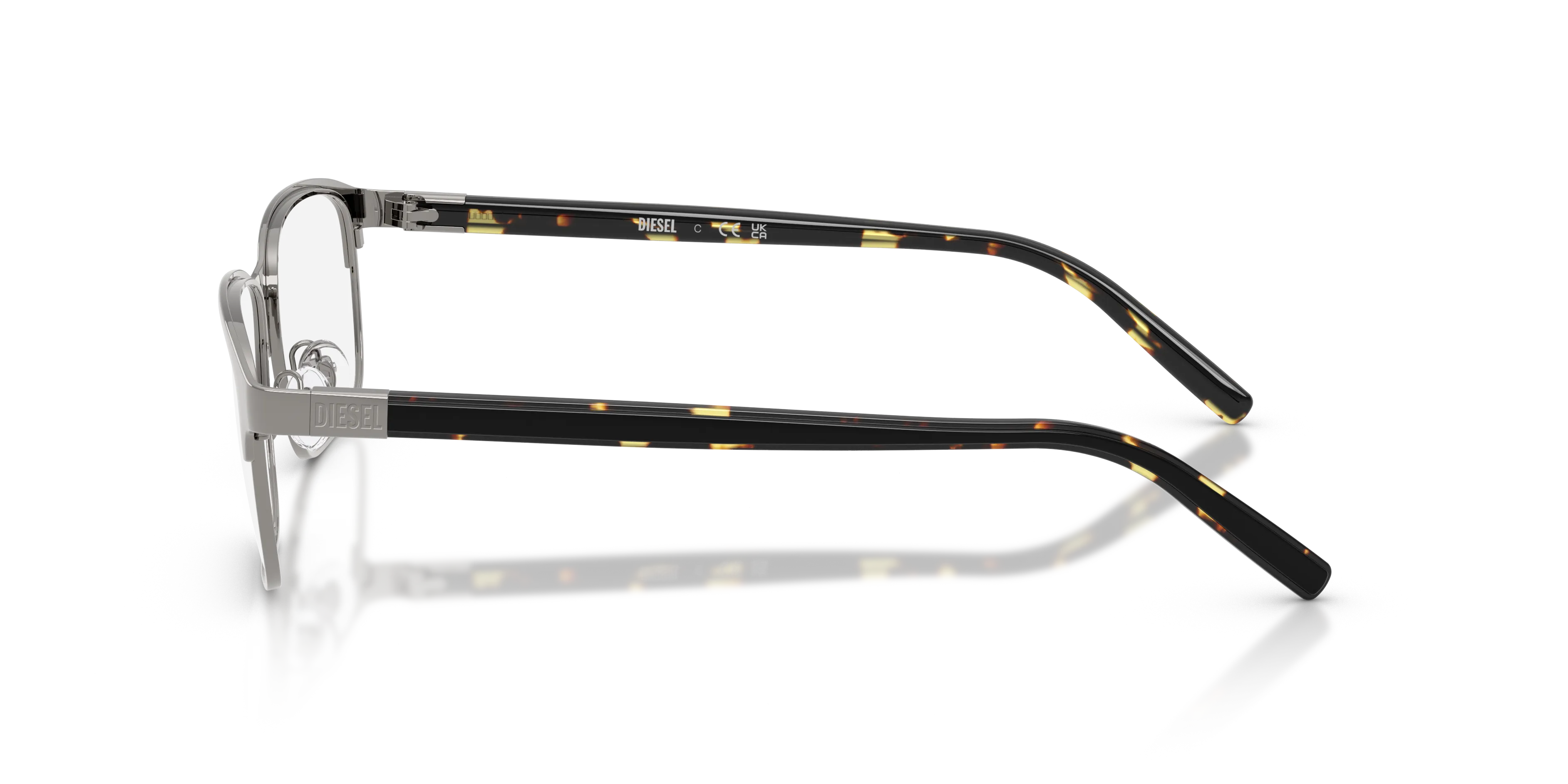 DIESEL DL5014 1003 Montature da vista Metallo Grigio Trasparente Squadrata Normale - immagine 4