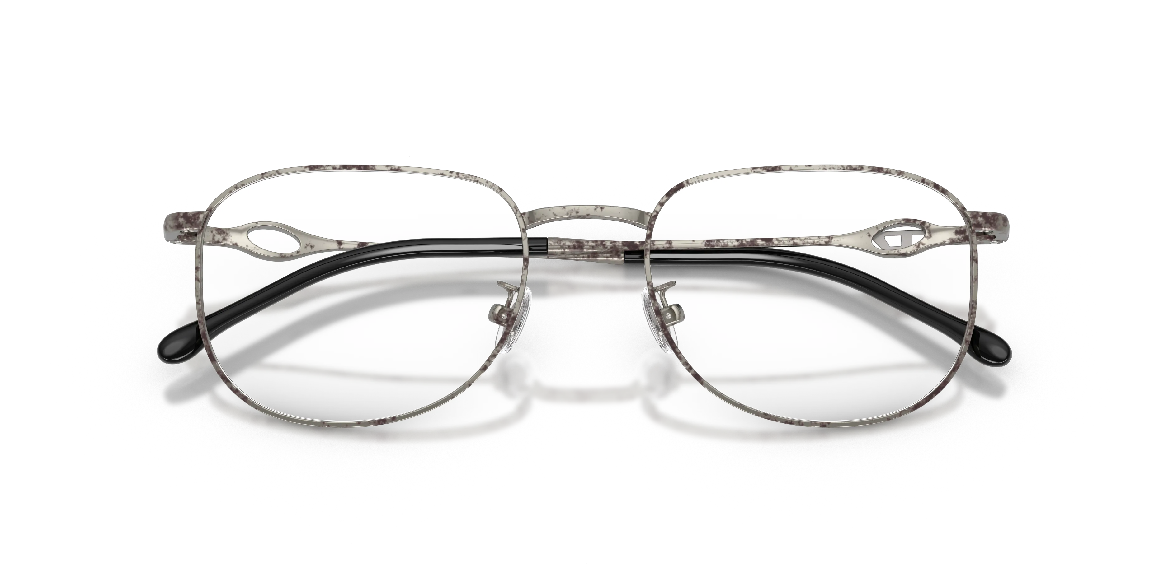 DIESEL DL5013D 1028 Montature da vista Metallo Argento Trasparente Pillow Normale - immagine 2