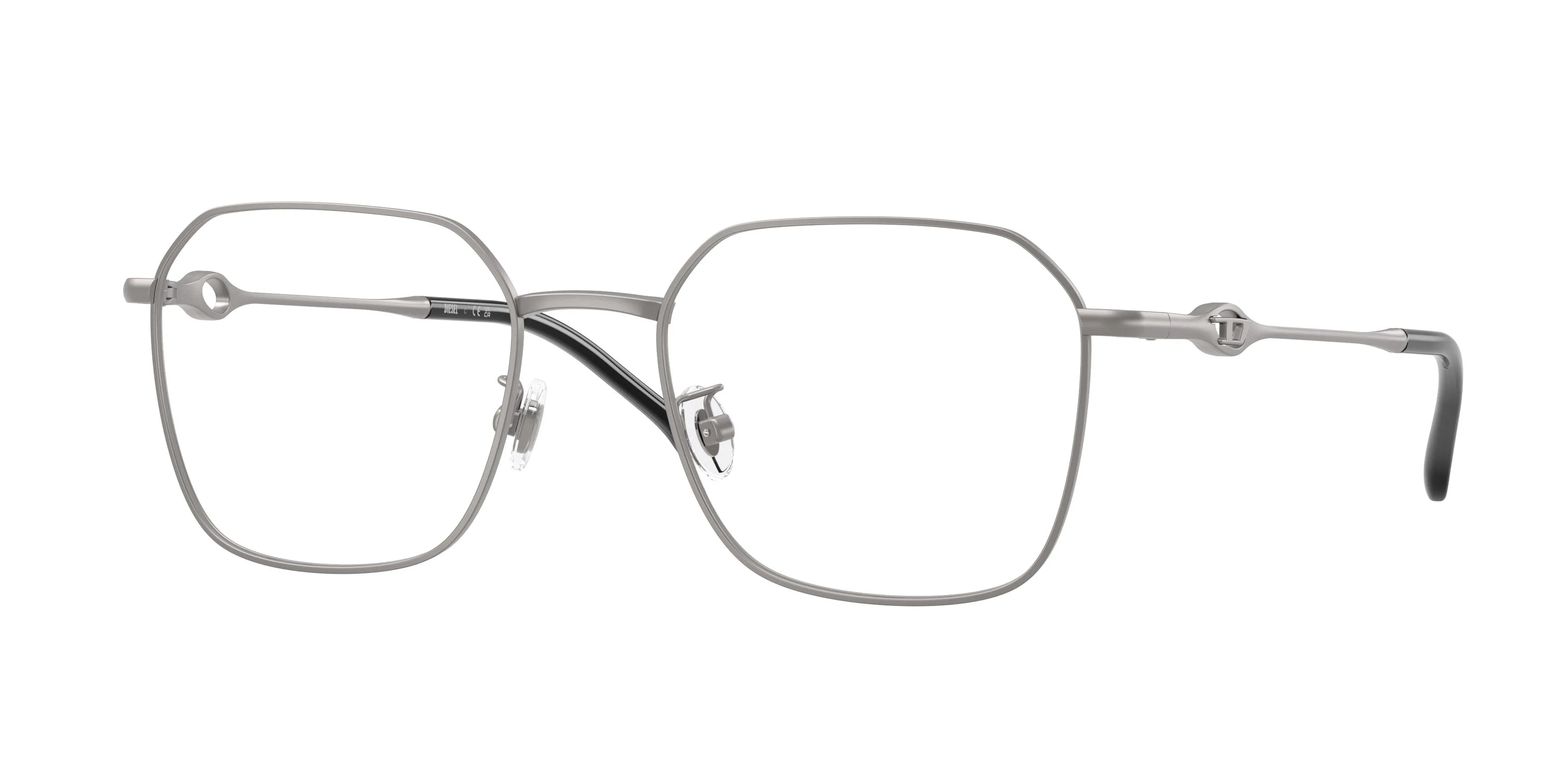 DIESEL DL5012D 1009 Montature da vista Metallo Grigio Trasparente Squadrata Normale - immagine 1