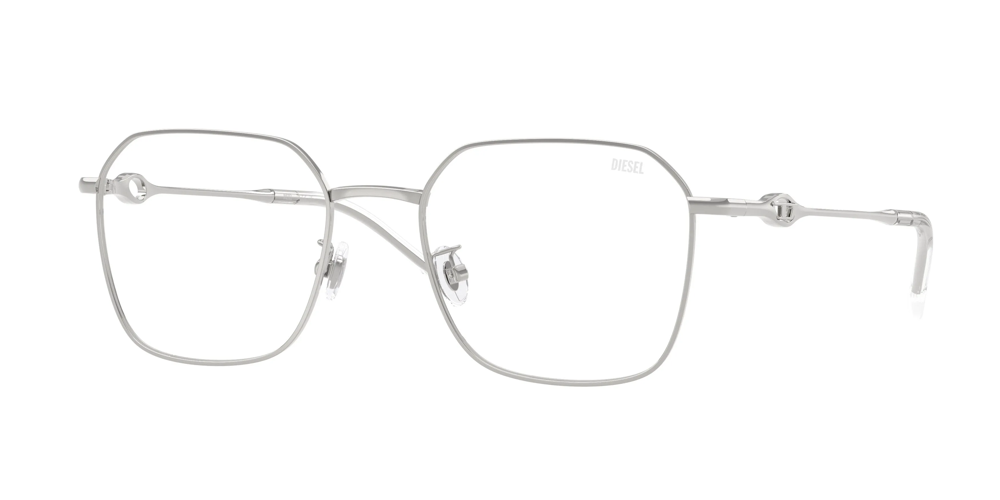 DIESEL DL5012D 1001 Montature da vista Metallo Argento Trasparente Squadrata Normale - immagine 1