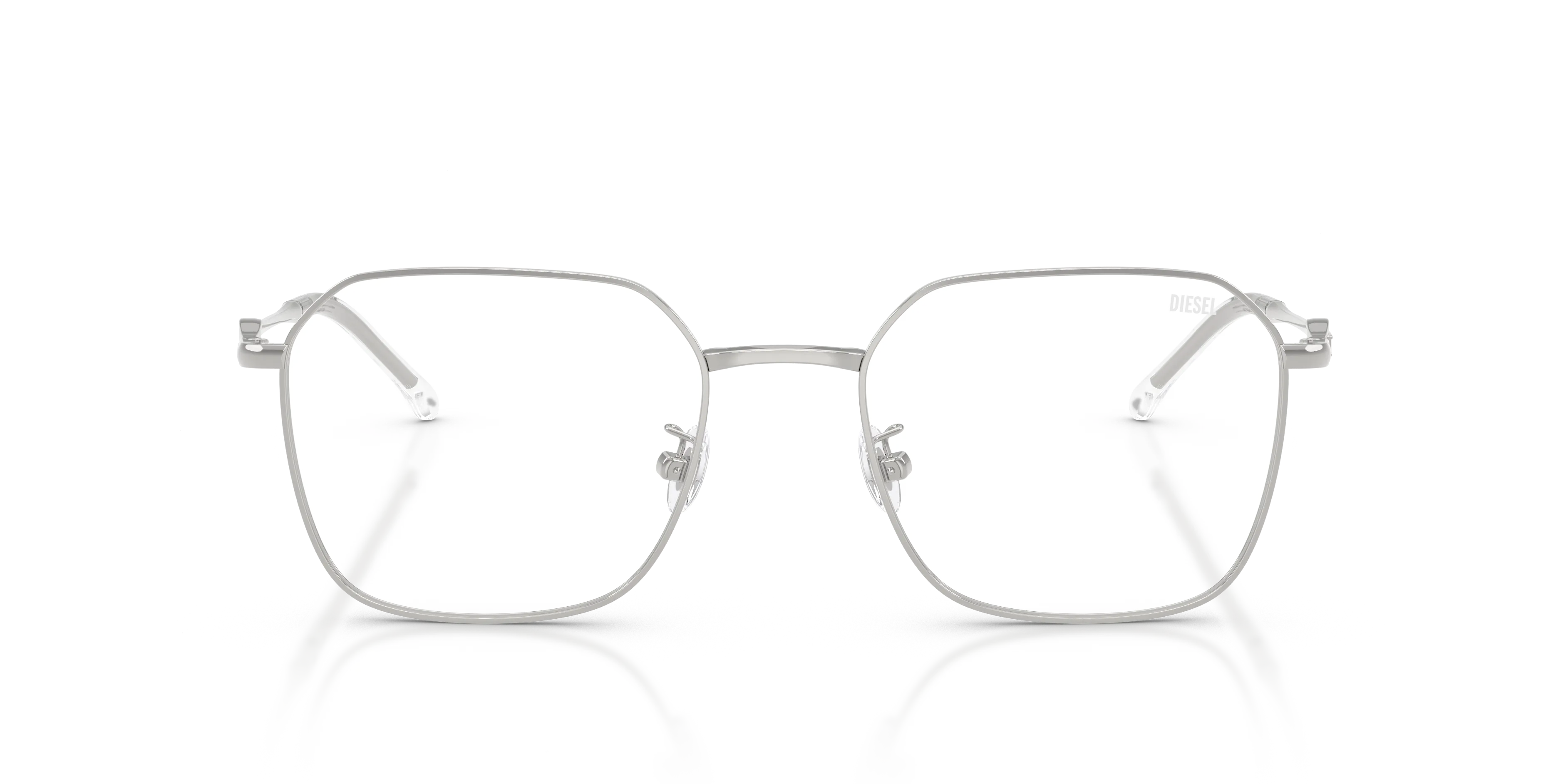 DIESEL DL5012D 1001 Montature da vista Metallo Argento Trasparente Squadrata Normale - immagine 3