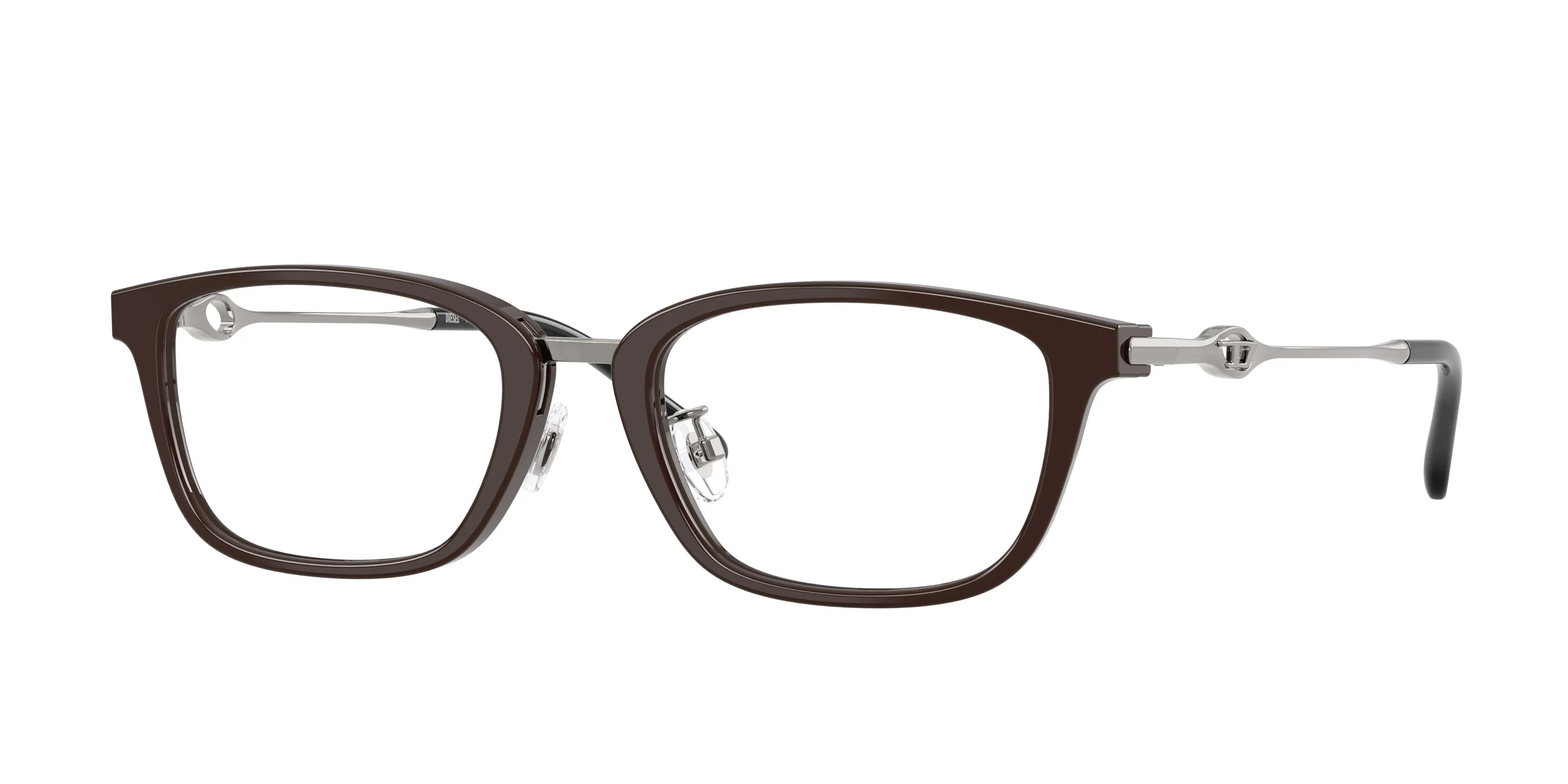 DIESEL DL4032D 2073 Montature da vista Acetato Marrone Trasparente Squadrata Normale - immagine 1