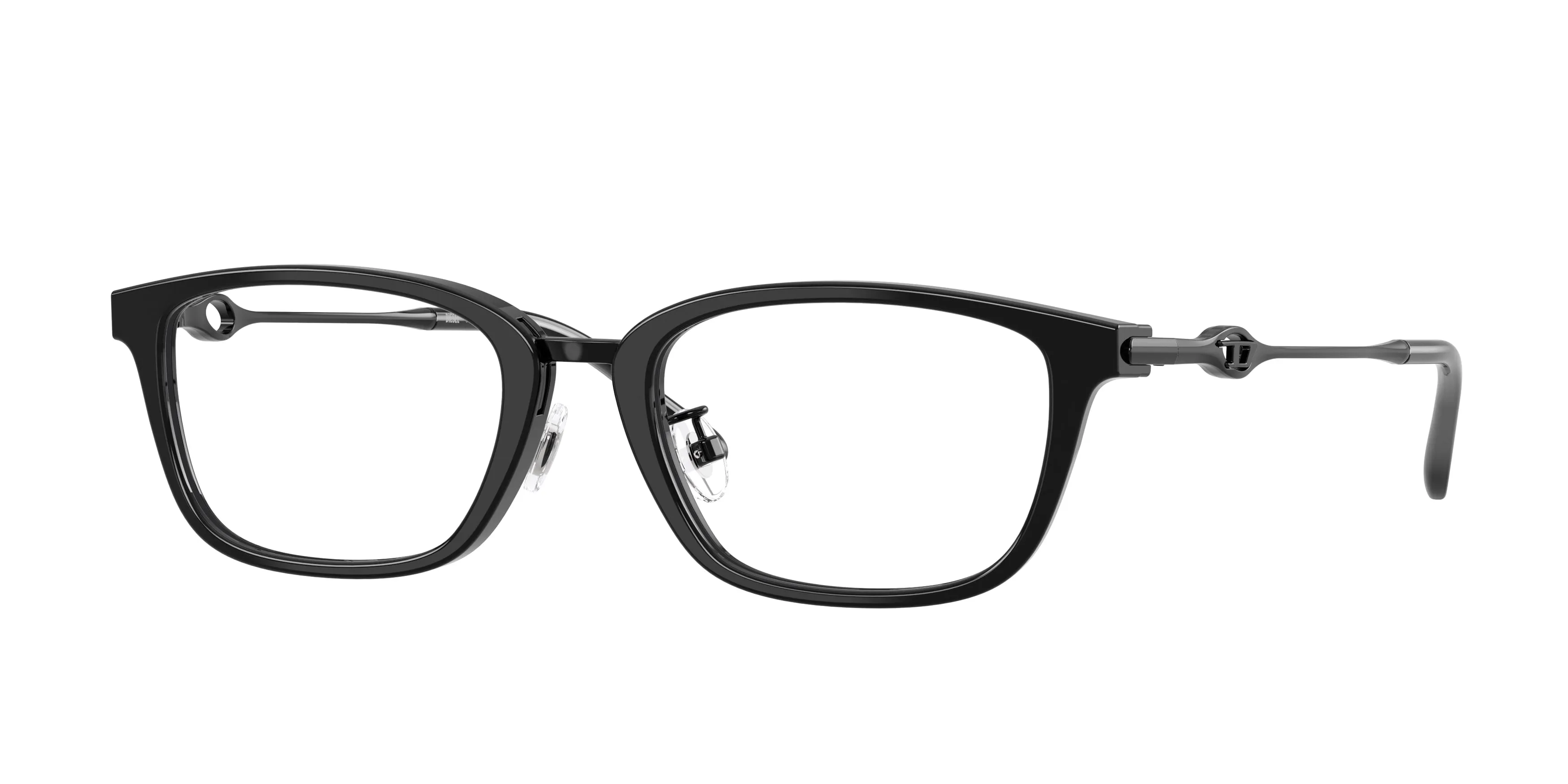 DIESEL DL4032D 2001 Montature da vista Acetato Nero Trasparente Squadrata Normale - immagine 1