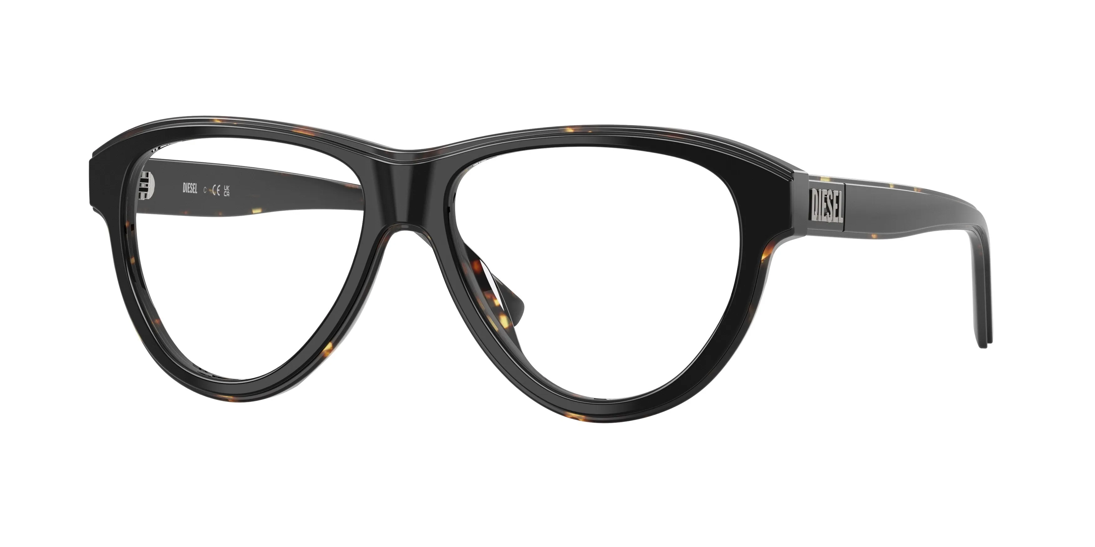 DIESEL DL4031U 2071 Montature da vista Acetato Nero Trasparente Pilot Normale - immagine 1