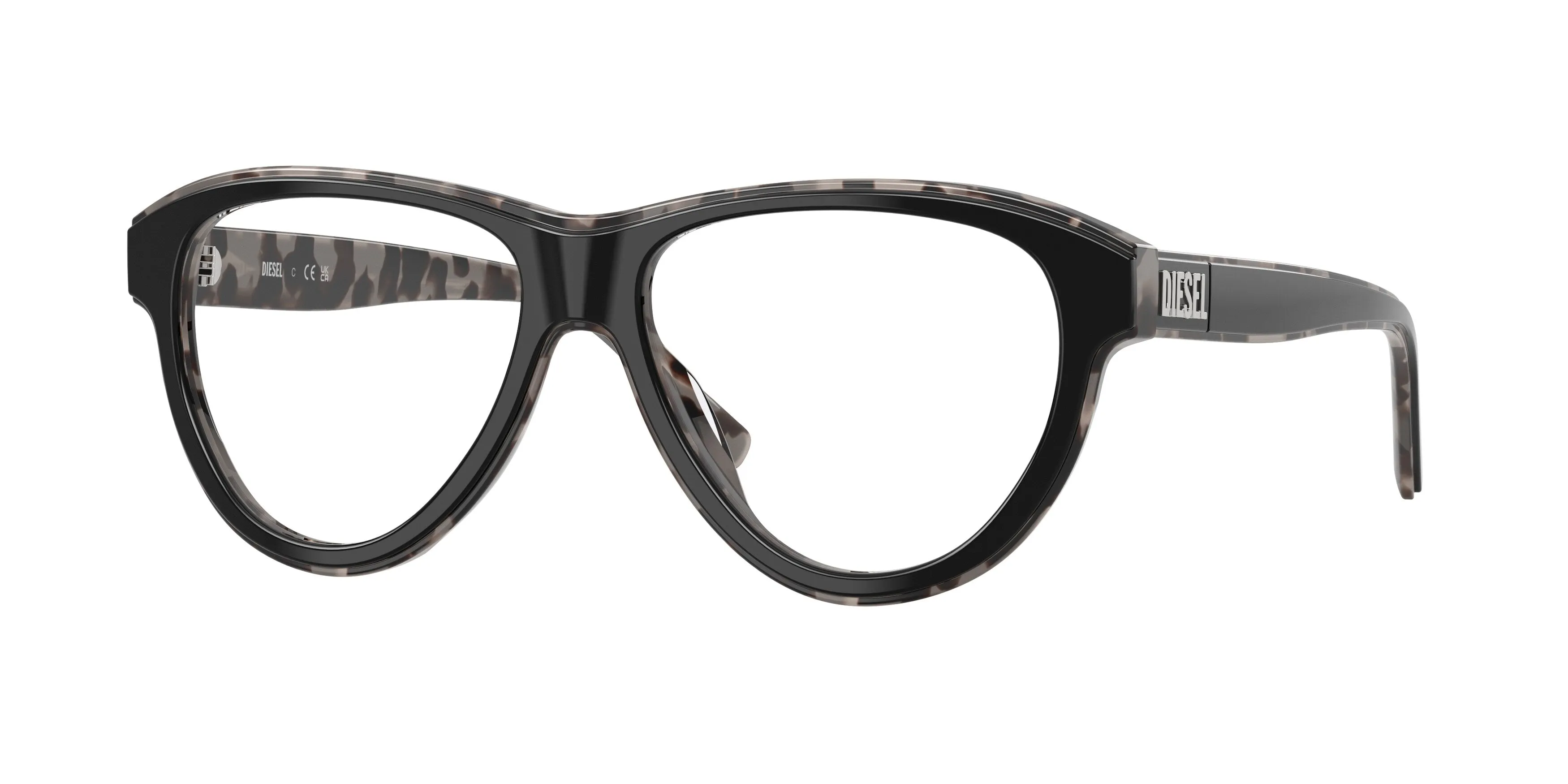 DIESEL DL4031U 2068 Montature da vista Acetato Nero Trasparente Pilot Normale - immagine 1