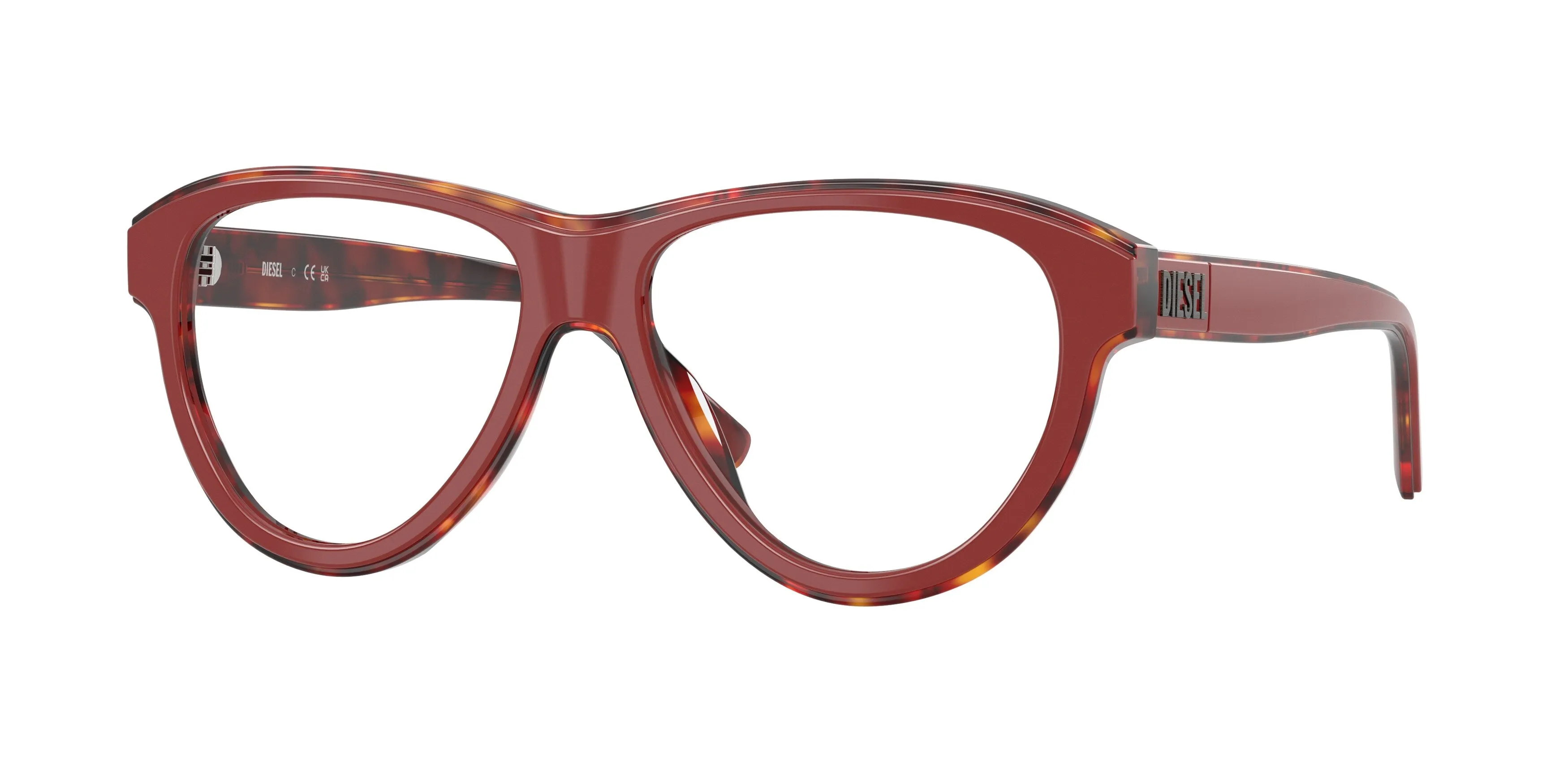 DIESEL DL4031U 2065 Montature da vista Acetato Rosso Trasparente Pilot Normale - immagine 1