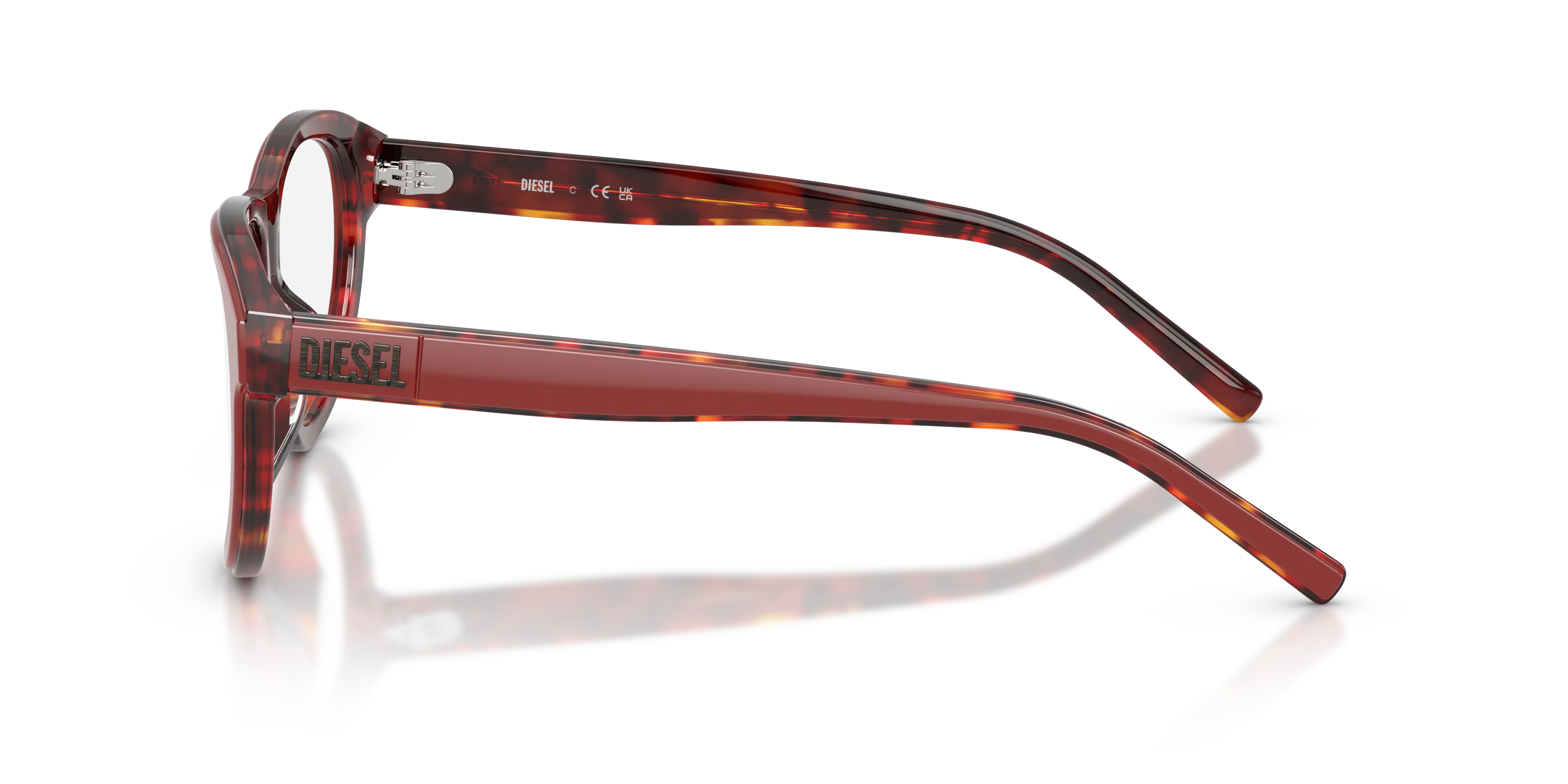 DIESEL DL4031U 2065 Montature da vista Acetato Rosso Trasparente Pilot Normale - immagine 4