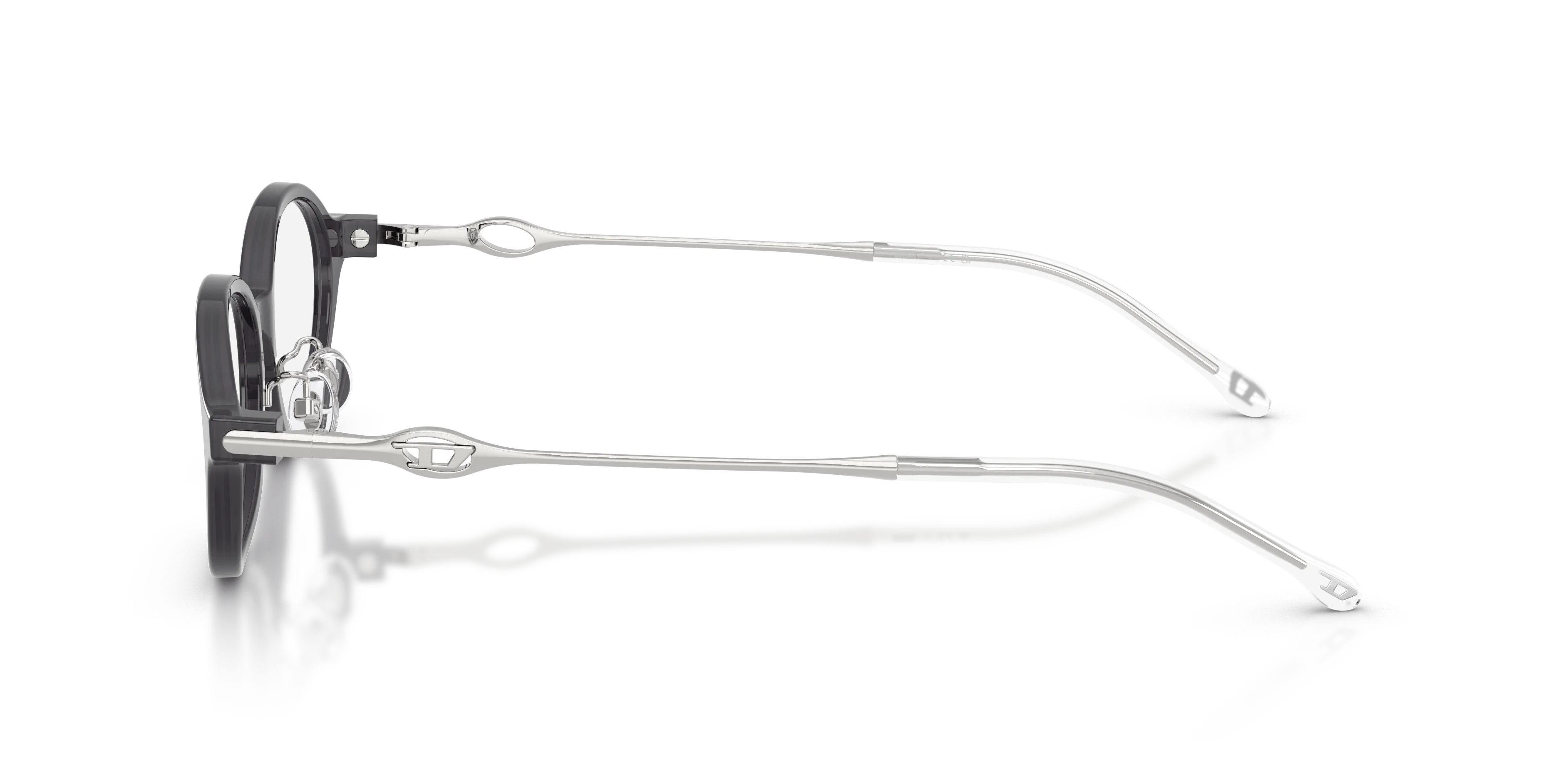 DIESEL DL4030D 2027 Montature da vista Acetato Viola Trasparente Rotonda Normale - immagine 4