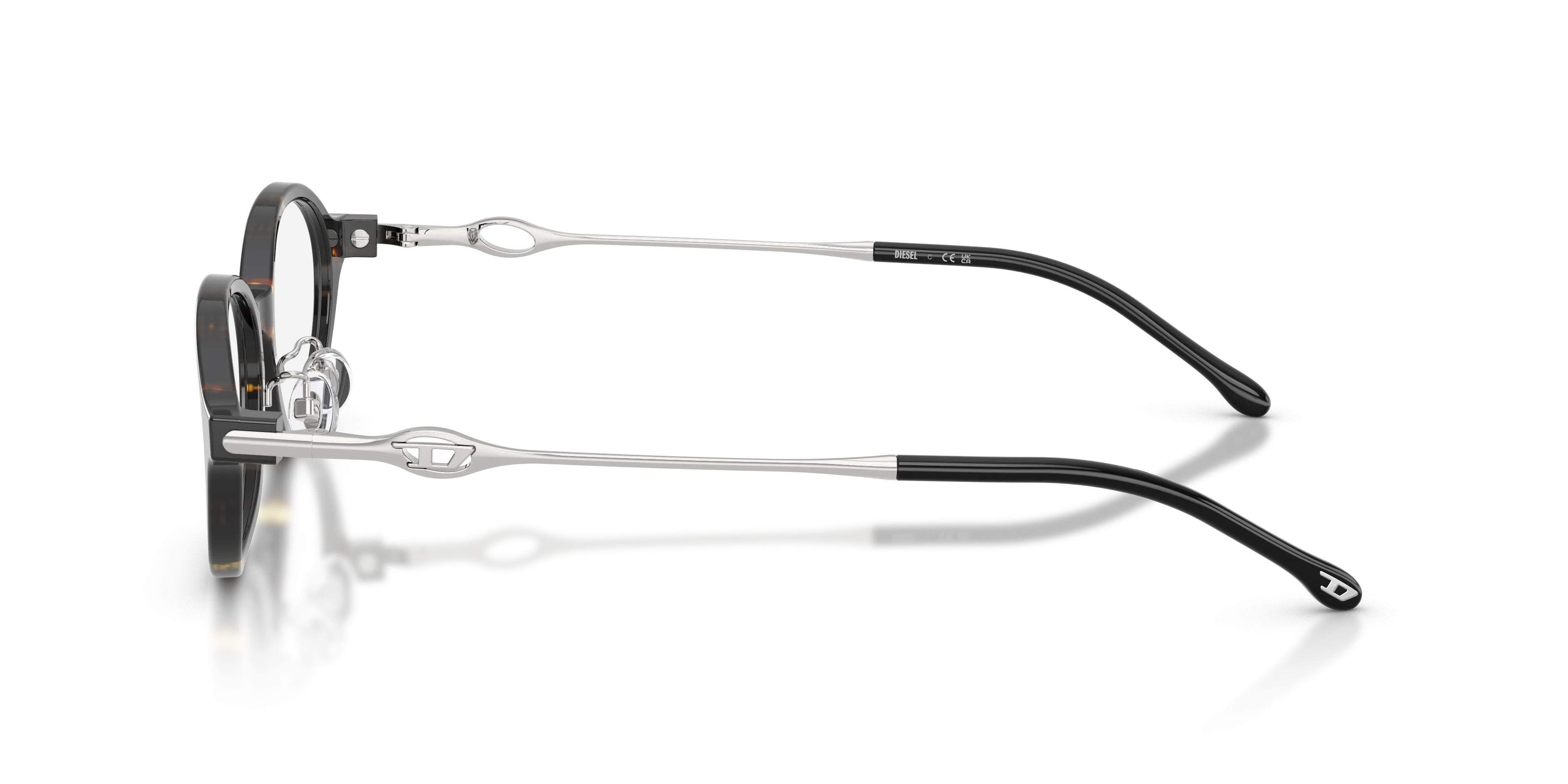 DIESEL DL4030D 2017 Montature da vista Acetato Tartaruga Trasparente Rotonda Normale - immagine 4