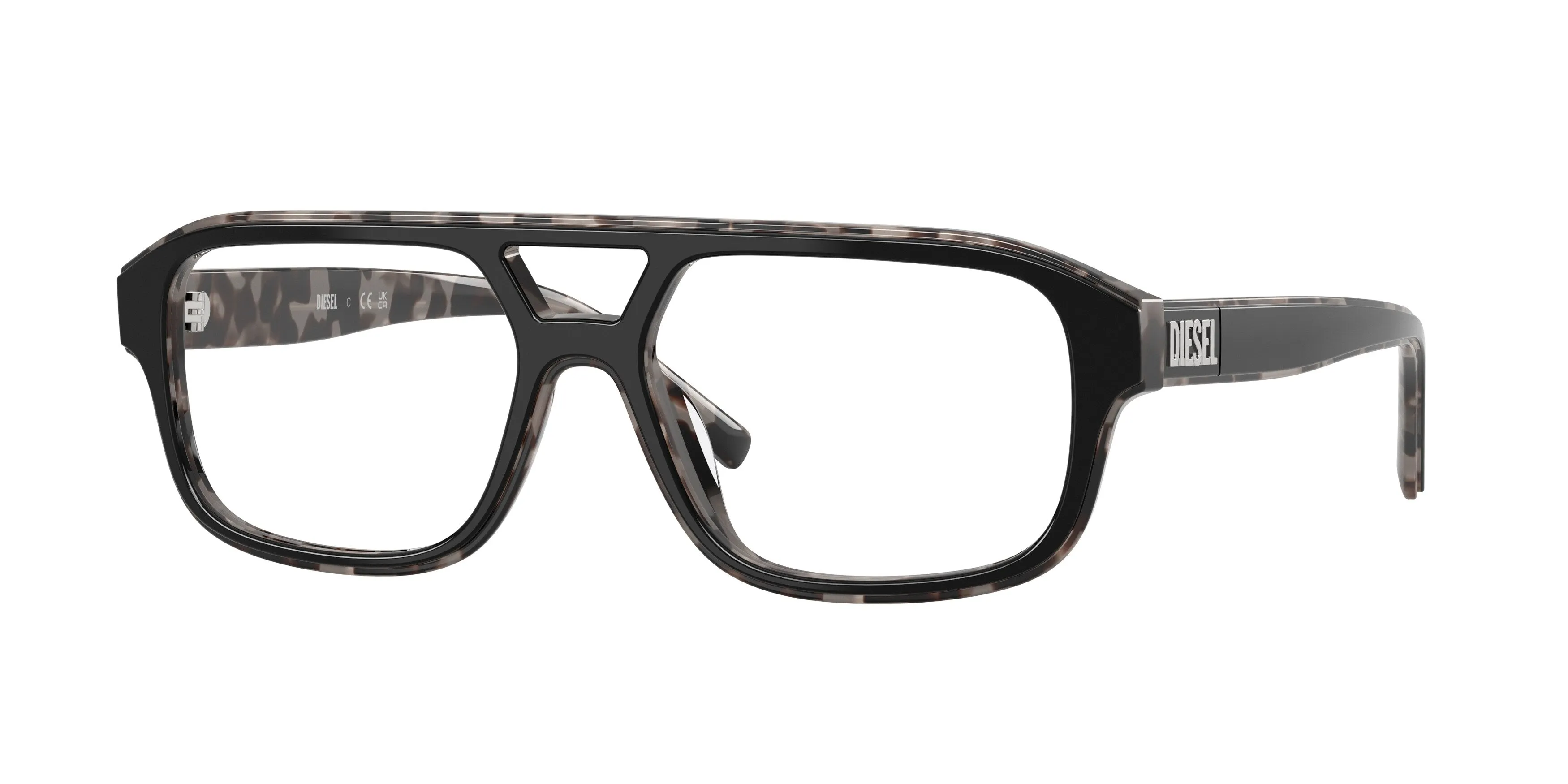 DIESEL DL4029U 2068 Montature da vista Acetato Nero Trasparente Pilot Normale - immagine 1