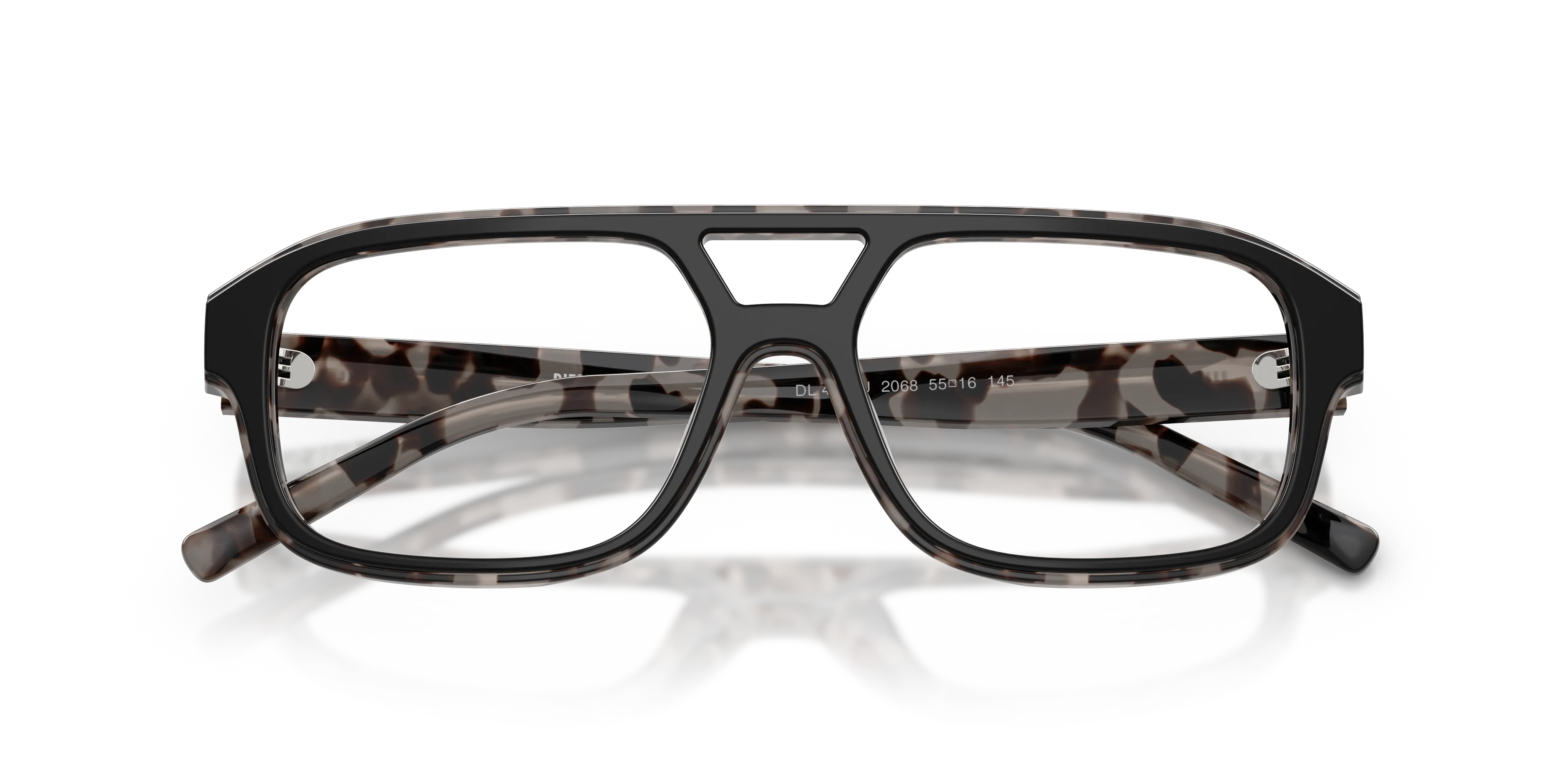 DIESEL DL4029U 2068 Montature da vista Acetato Nero Trasparente Pilot Normale - immagine 2