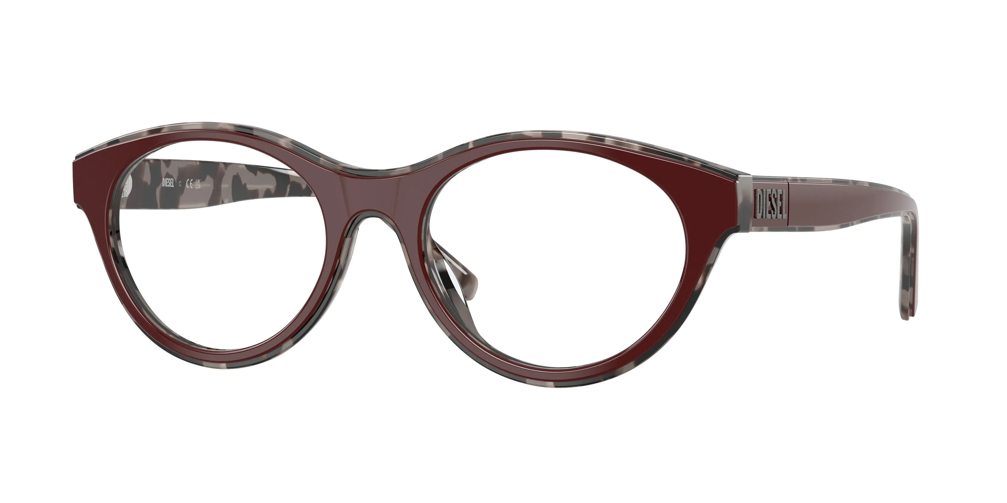 DIESEL DL4028U 2072 Montature da vista Acetato Nero Trasparente Pantos Normale - immagine 1