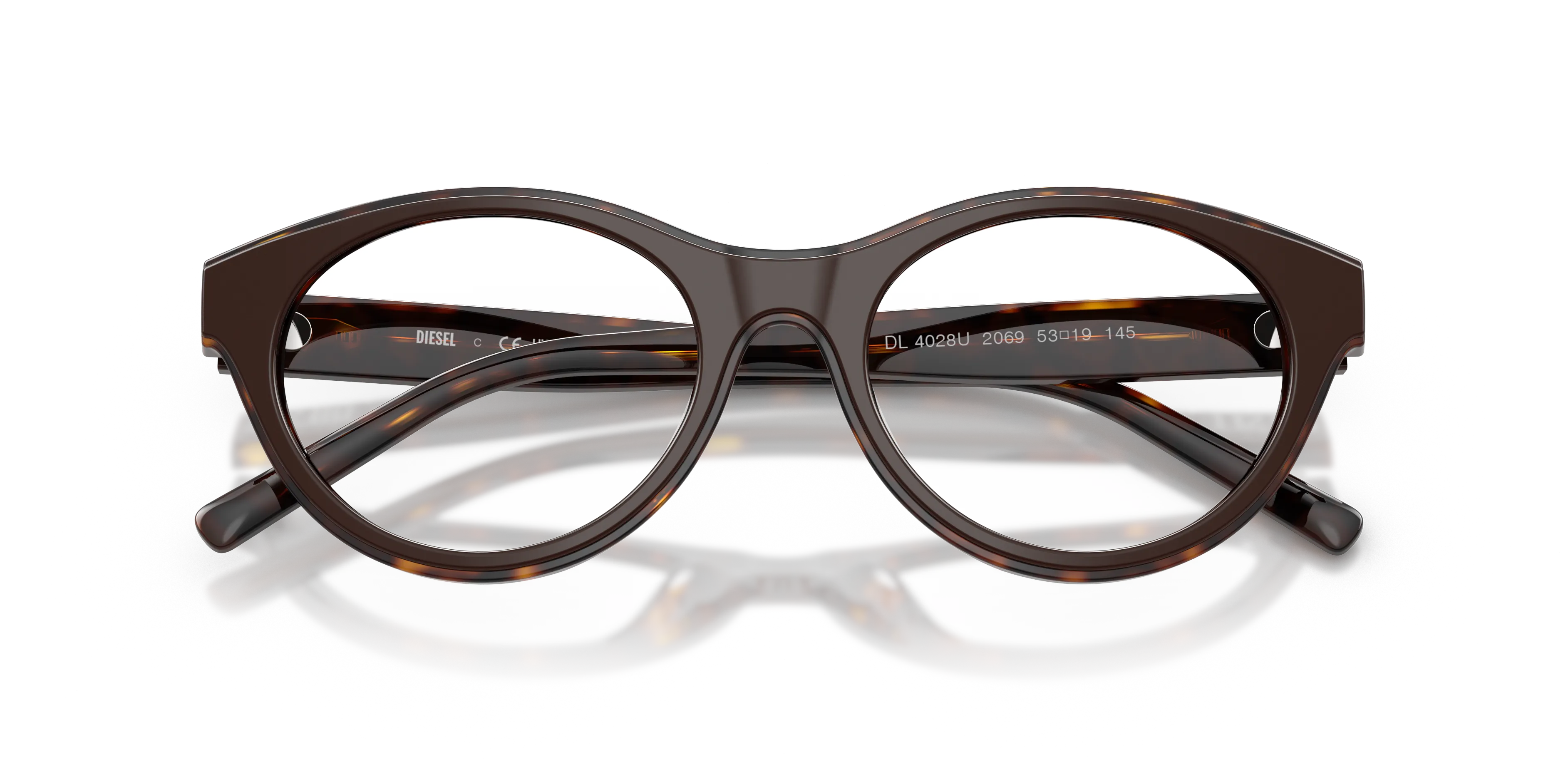DIESEL DL4028U 2069 Montature da vista Acetato Marrone Trasparente Pantos Normale - immagine 2