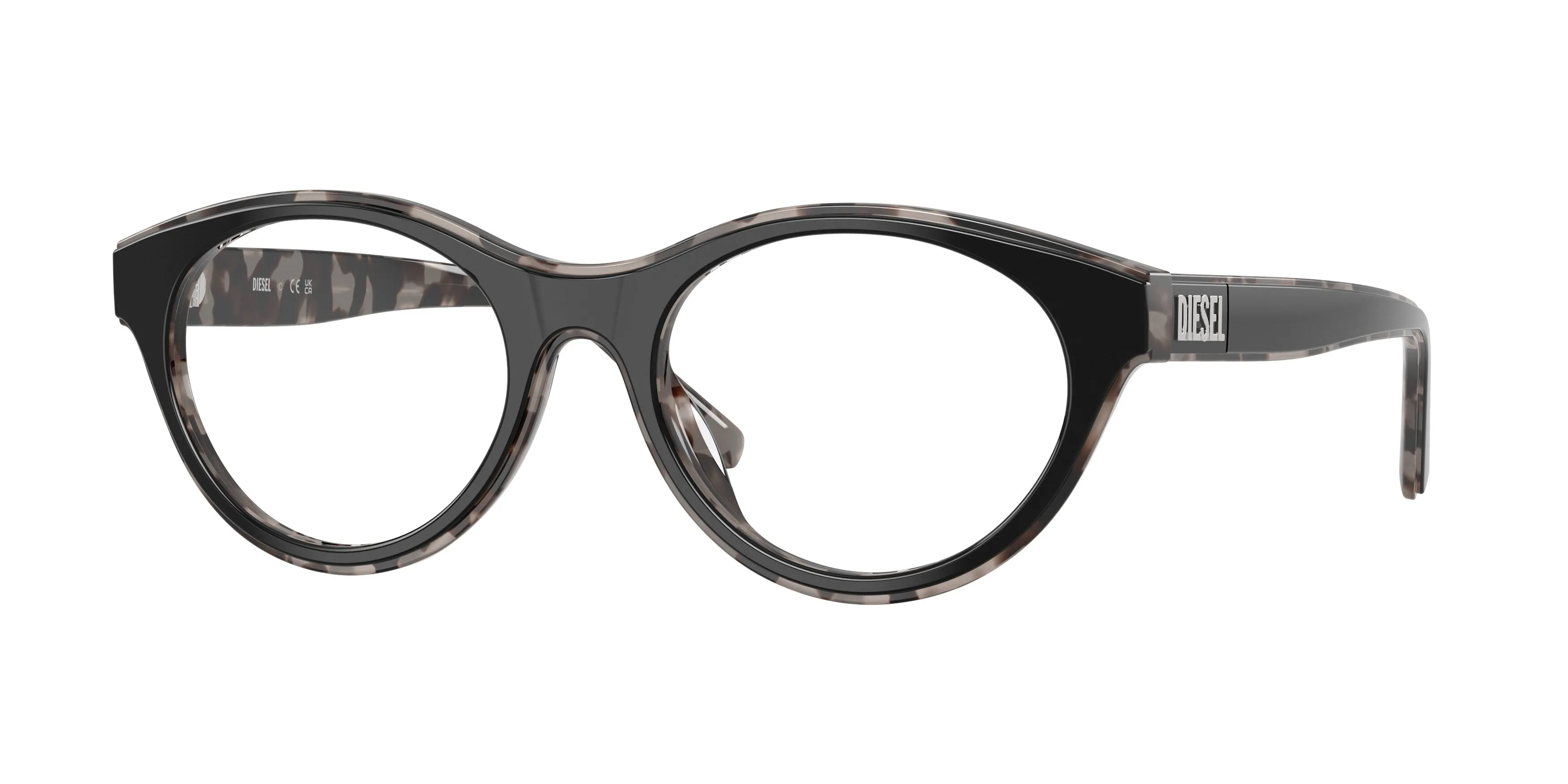 DIESEL DL4028U 2068 Montature da vista Acetato Nero Trasparente Pantos Normale - immagine 1
