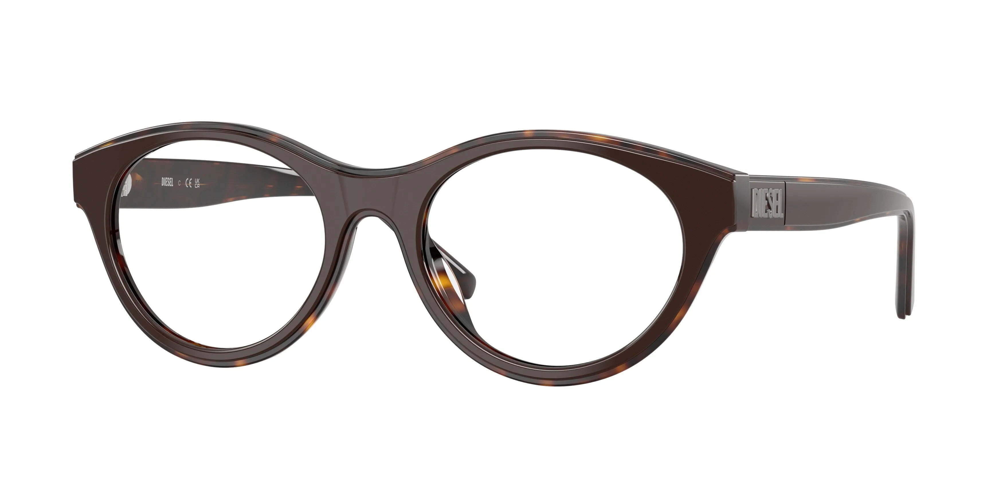DIESEL DL4028F 2069 Montature da vista Acetato Marrone Trasparente Pantos Normale - immagine 1