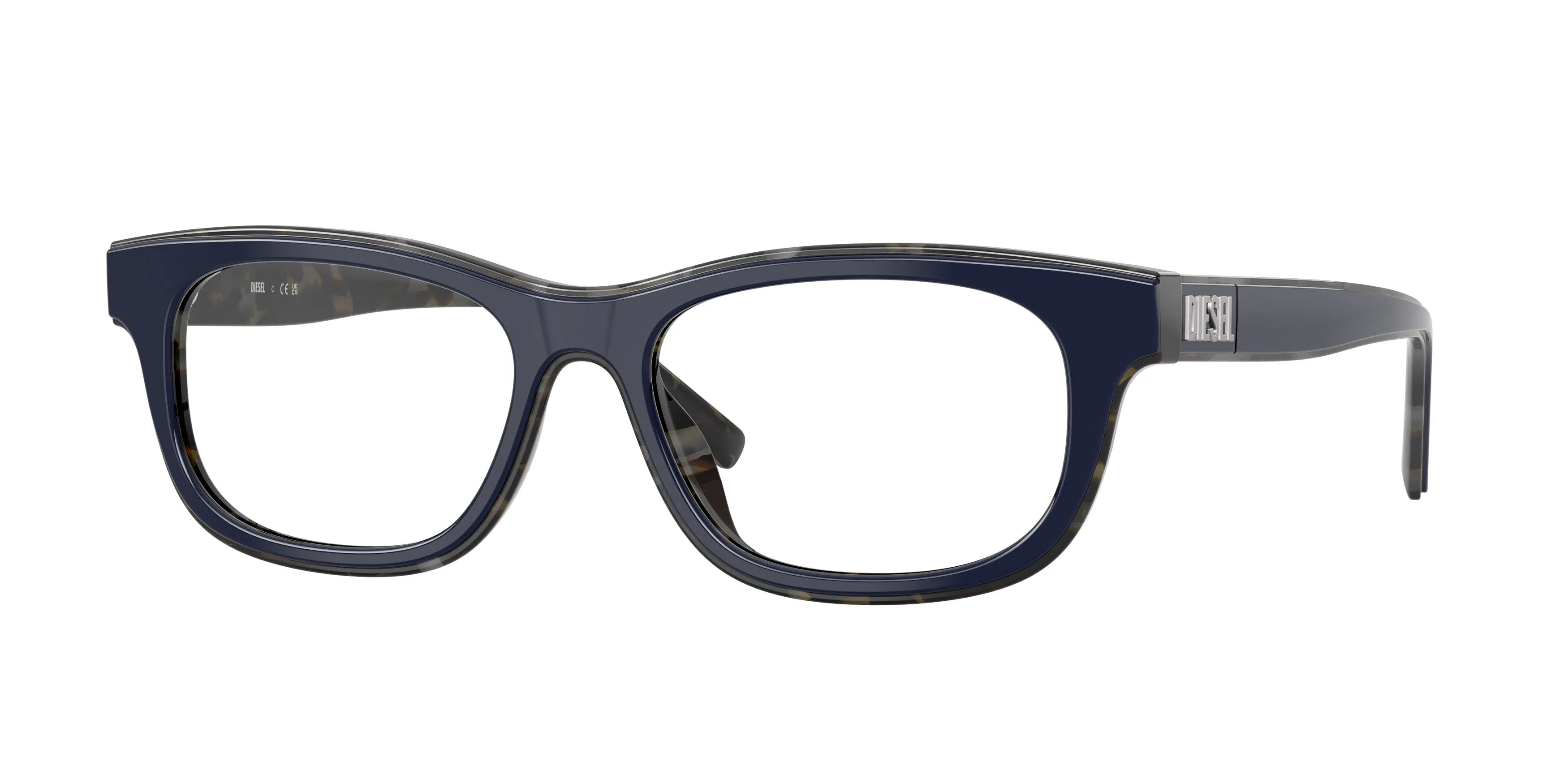 DIESEL DL4027U 2070 Montature da vista Acetato Blu Trasparente Squadrata Normale - immagine 1