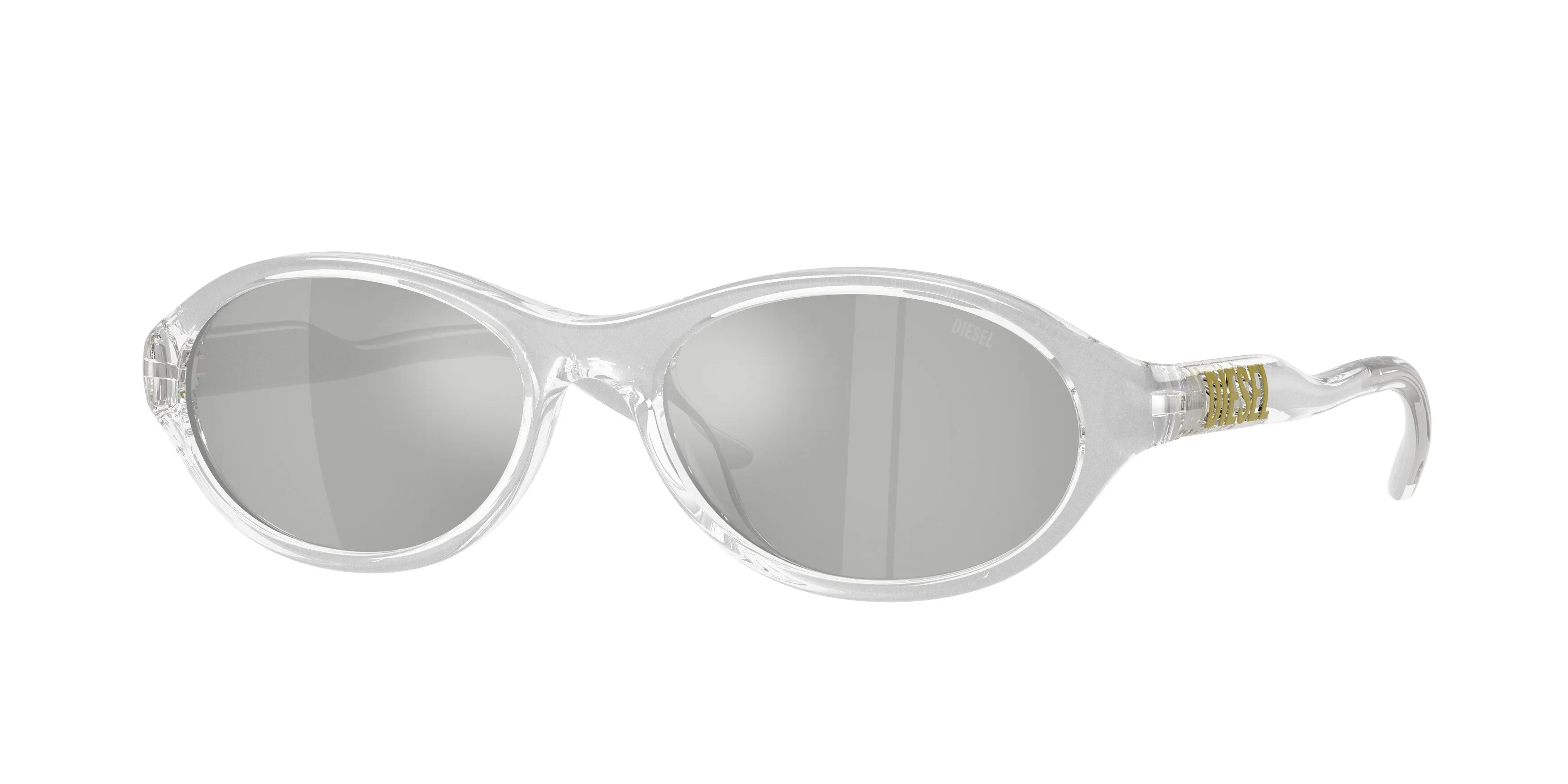 DIESEL DL3024U 20298V Occhiali da sole Iniettato Argento Argento Rotonda Normale - immagine 1