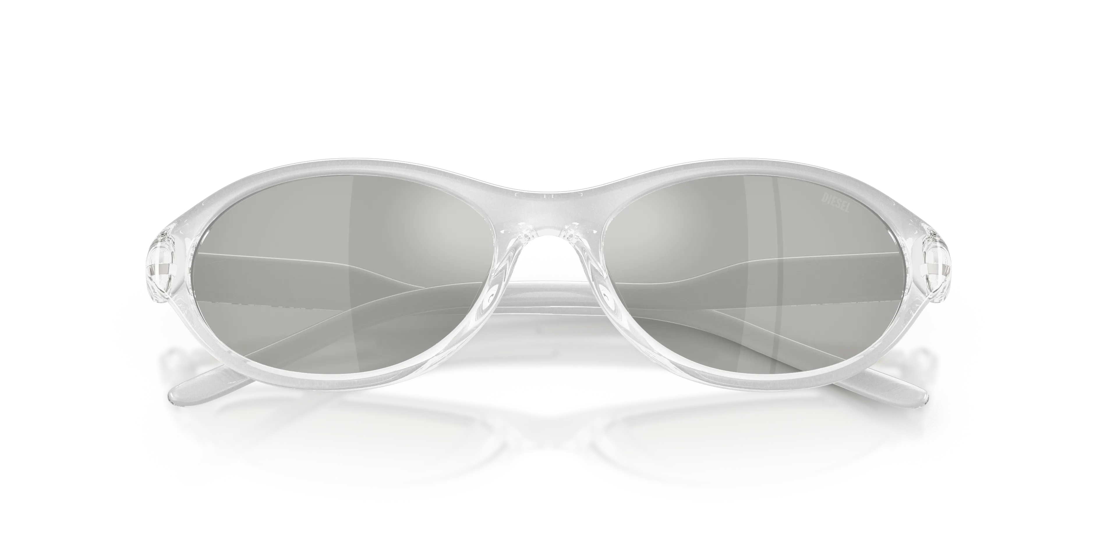 DIESEL DL3024U 20298V Occhiali da sole Iniettato Argento Argento Rotonda Normale - immagine 2