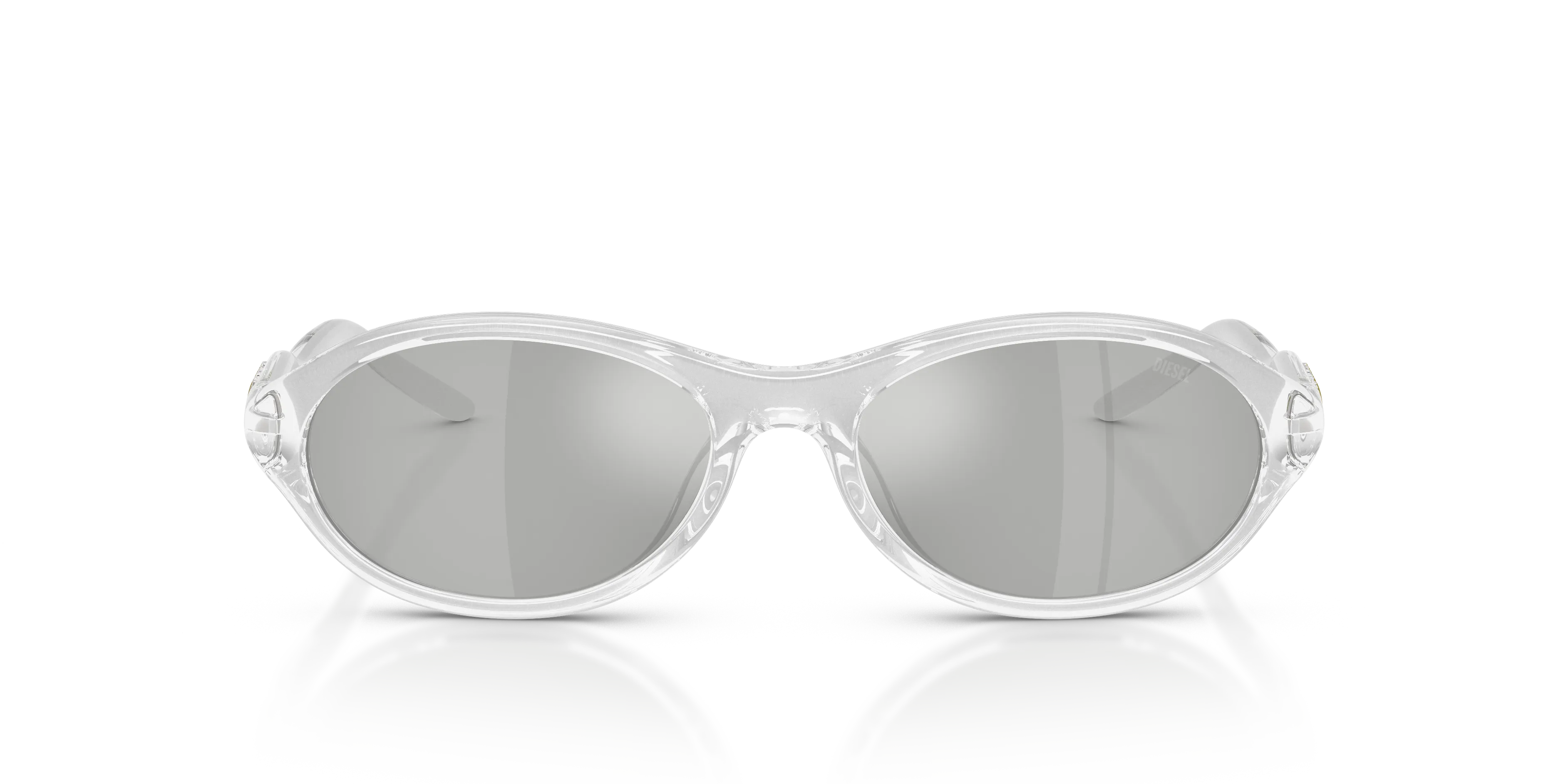DIESEL DL3024U 20298V Occhiali da sole Iniettato Argento Argento Rotonda Normale - immagine 3