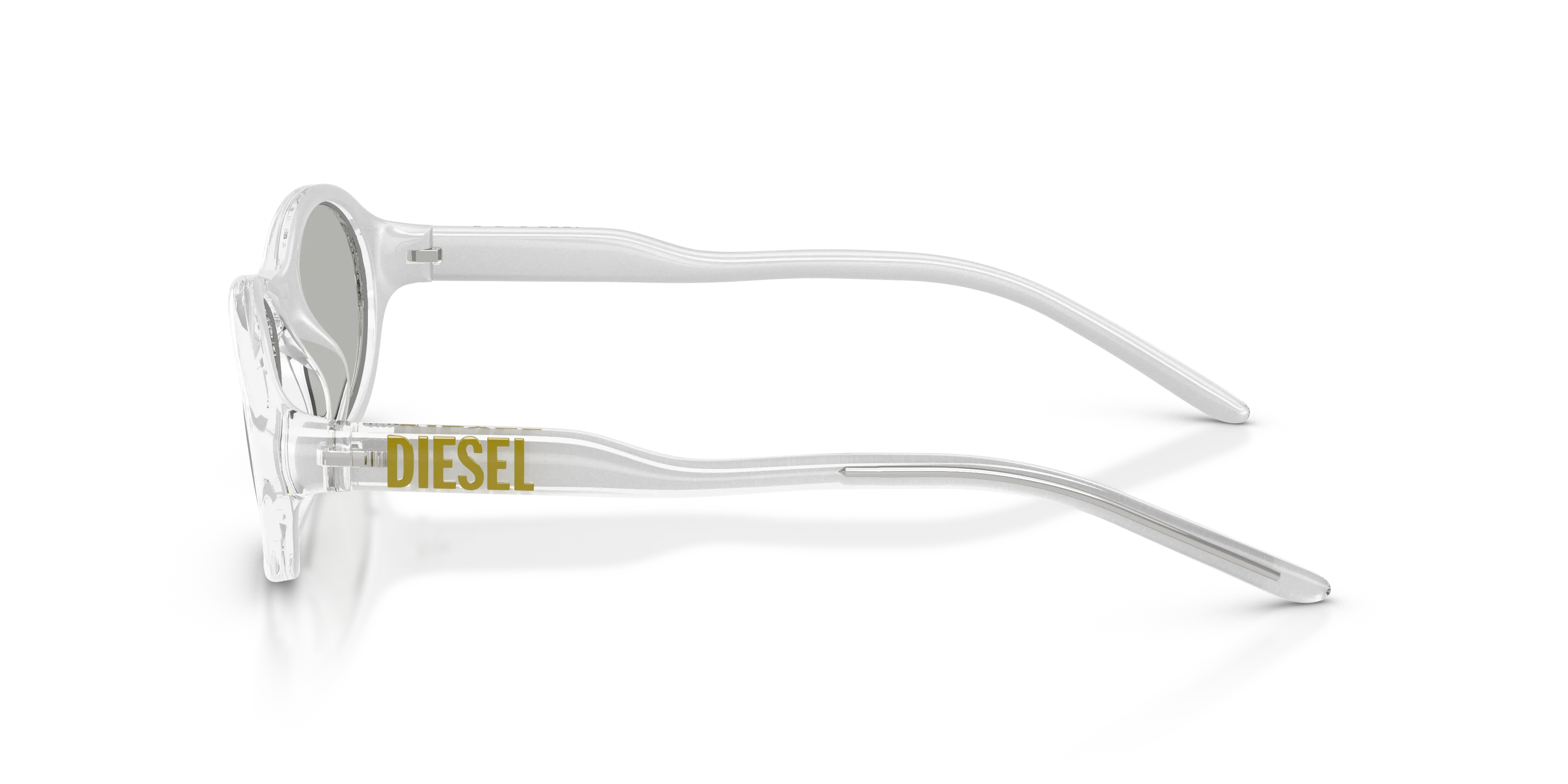 DIESEL DL3024U 20298V Occhiali da sole Iniettato Argento Argento Rotonda Normale - immagine 4