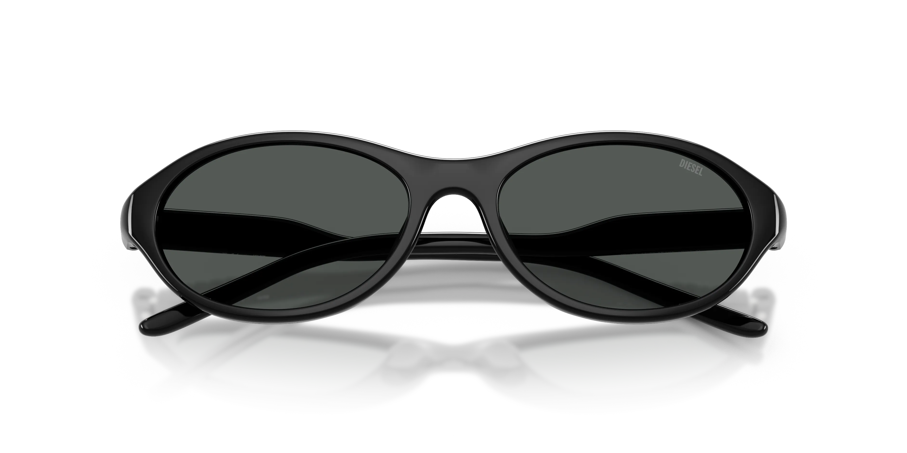 DIESEL DL3024U 200187 Occhiali da sole Iniettato Nero Grigio Rotonda Normale - immagine 2