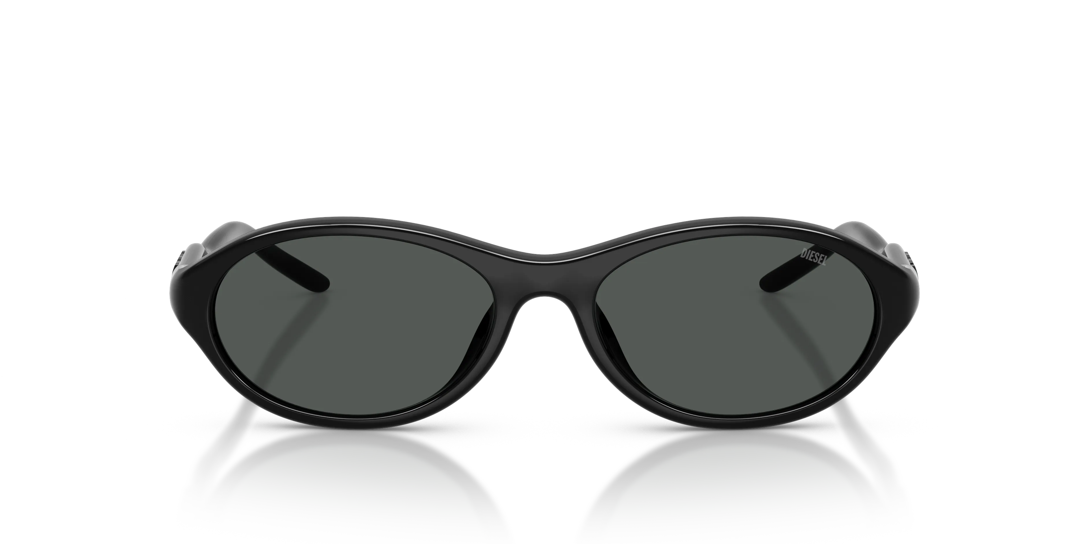 DIESEL DL3024U 200187 Occhiali da sole Iniettato Nero Grigio Rotonda Normale - immagine 3
