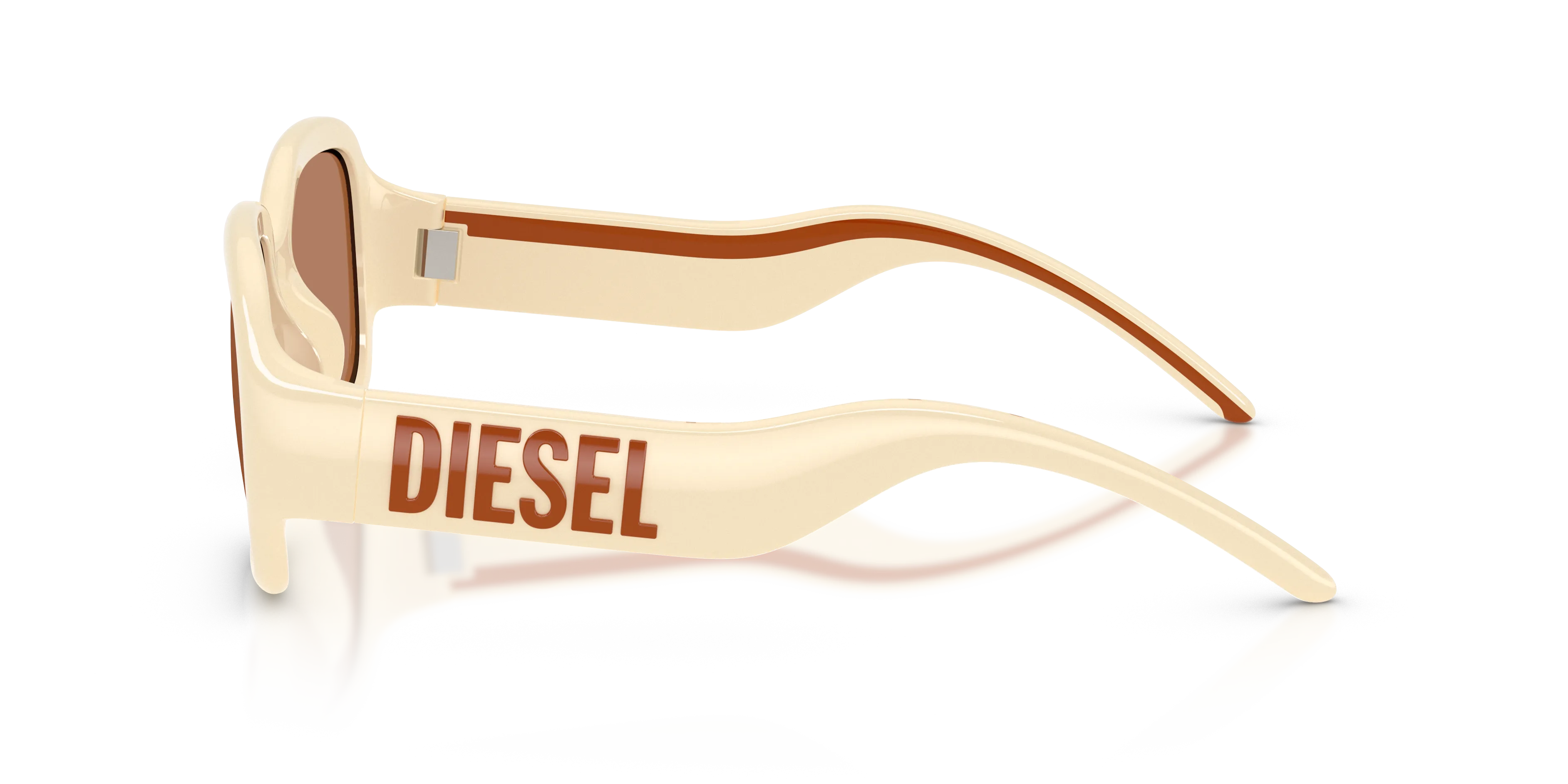 DIESEL DL3023U 206073 Occhiali da sole Iniettato Beige Marrone Pillow Normale - immagine 4