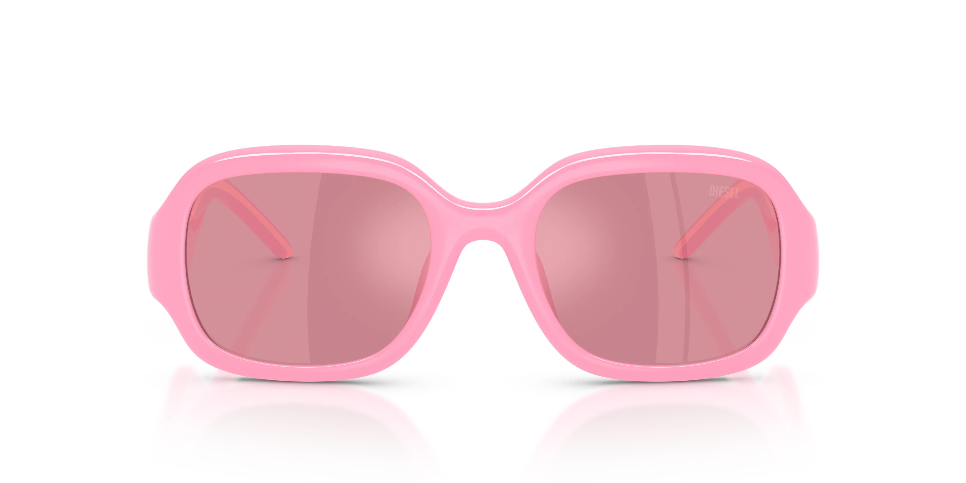 DIESEL DL3023U 20559L Occhiali da sole Iniettato Rosa Rosa Pillow Specchiate - immagine 3