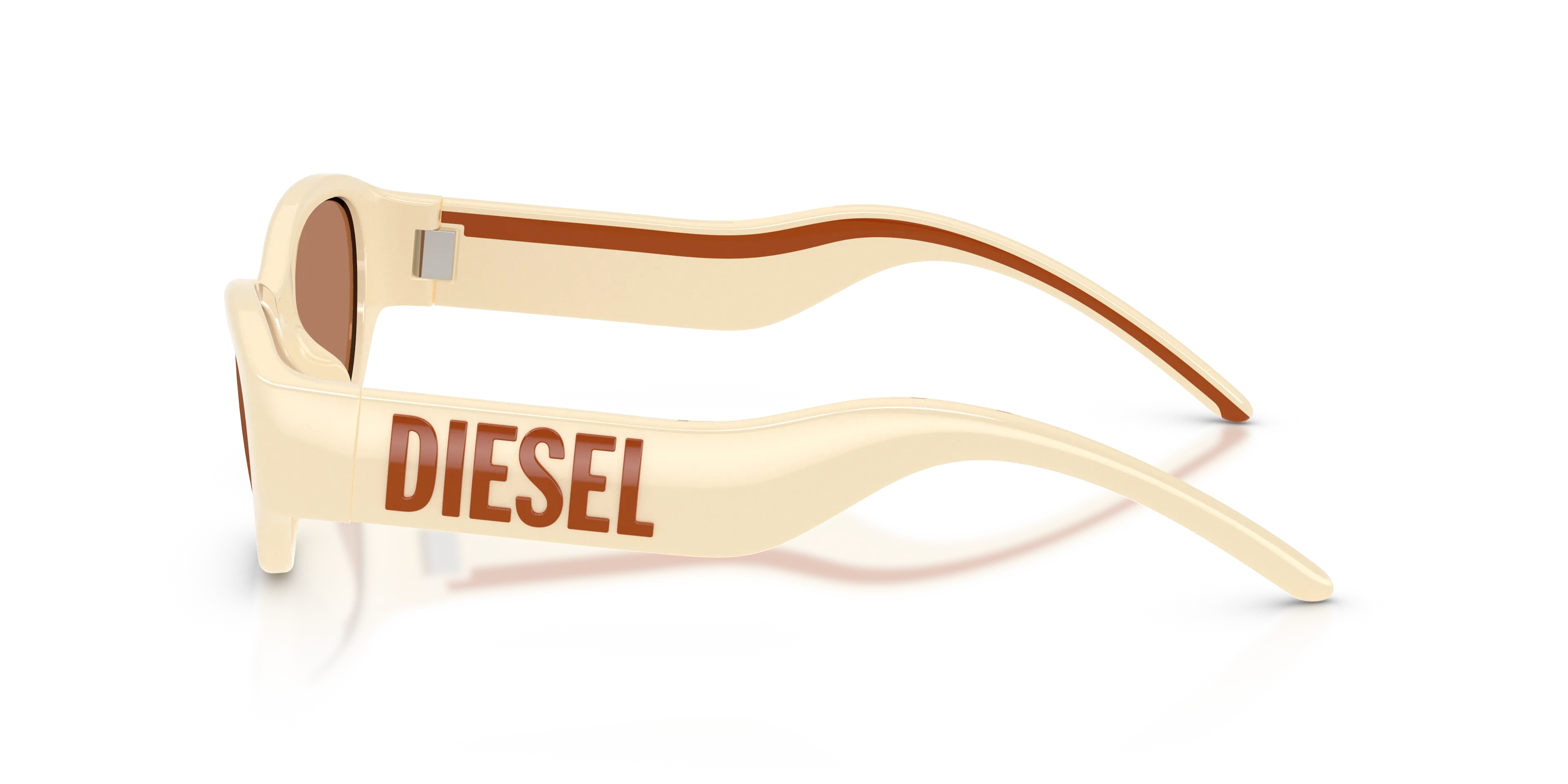 DIESEL DL3021U 206073 Occhiali da sole Iniettato Beige Marrone Pillow Normale - immagine 4