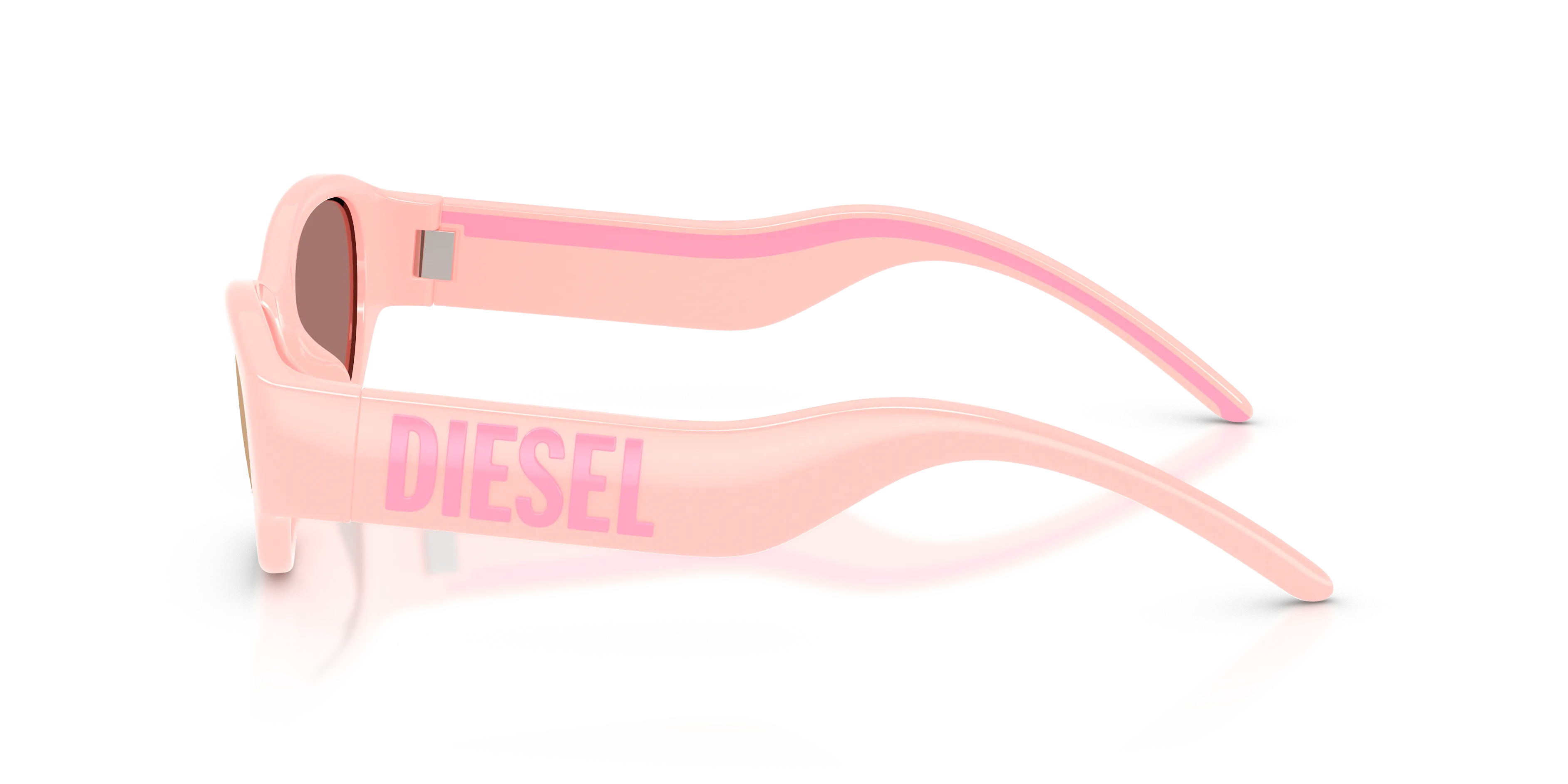 DIESEL DL3021U 2059/Z Occhiali da sole Iniettato Rosa Rosa Pillow Specchiate - immagine 4