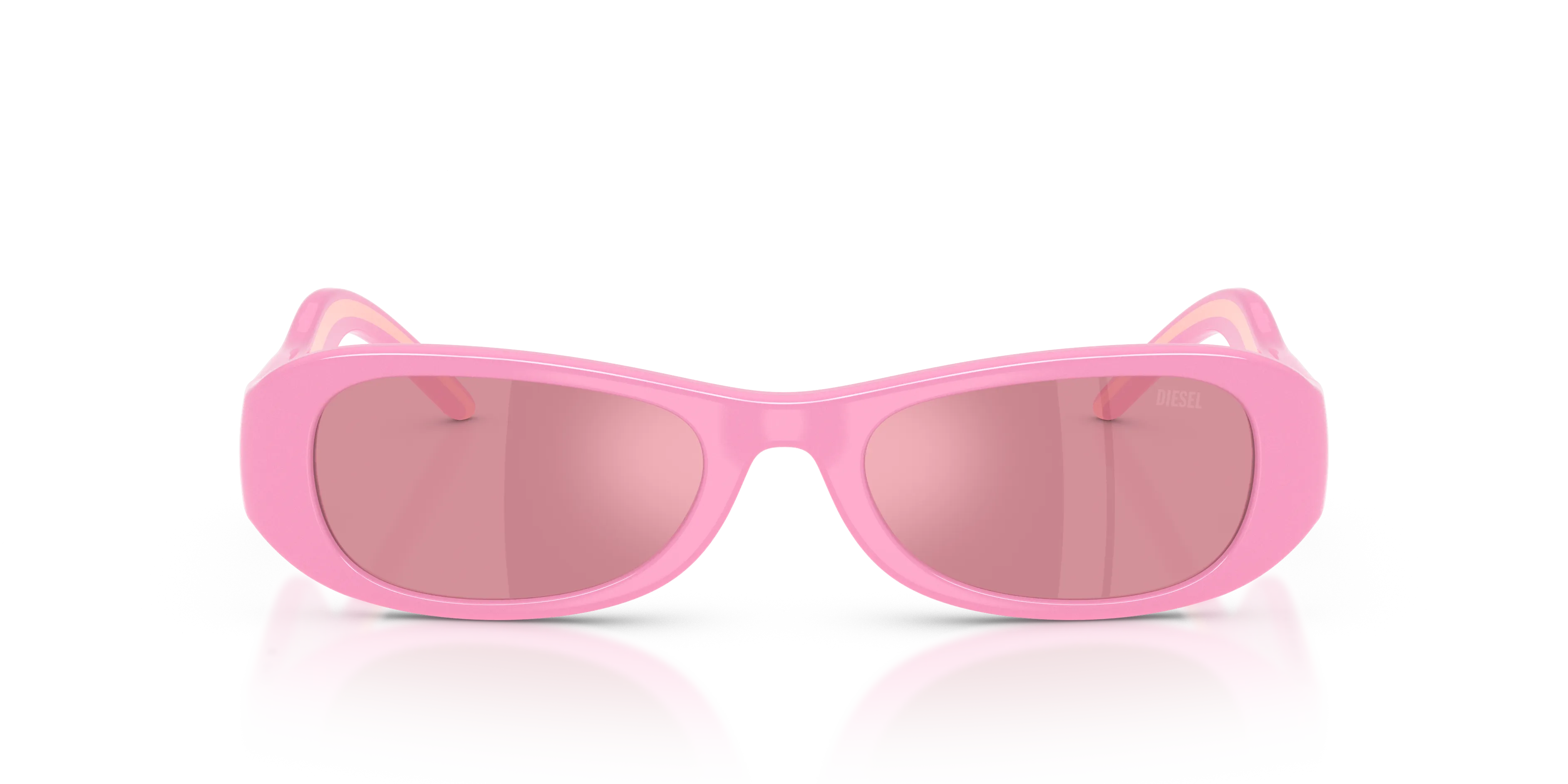 DIESEL DL3020U 20559L Occhiali da sole Iniettato Rosa Rosa Pillow Specchiate - immagine 3