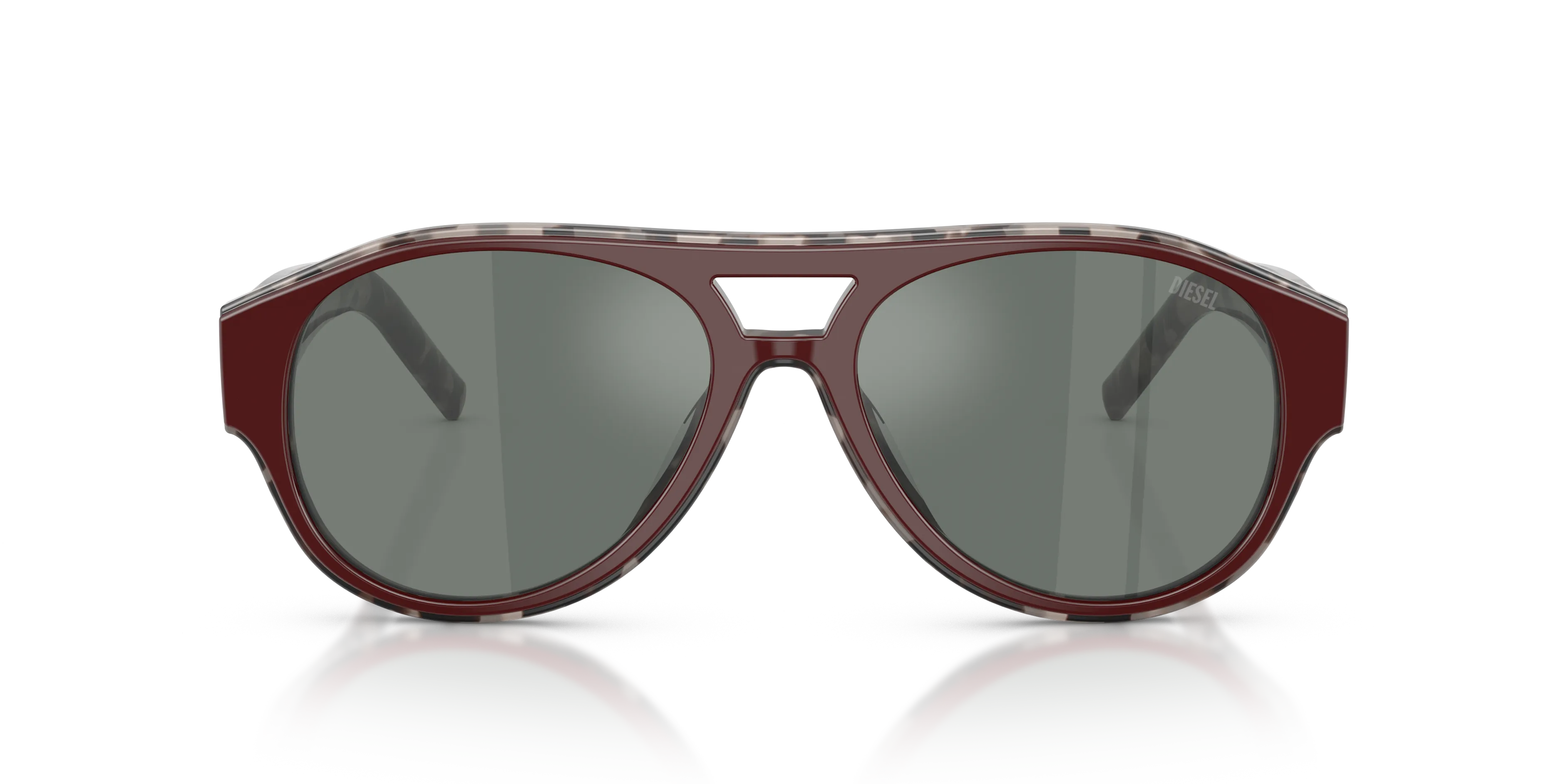 DIESEL DL2023U 20726V Occhiali da sole Acetato Bordeaux Grigio Rotonda Normale - immagine 3