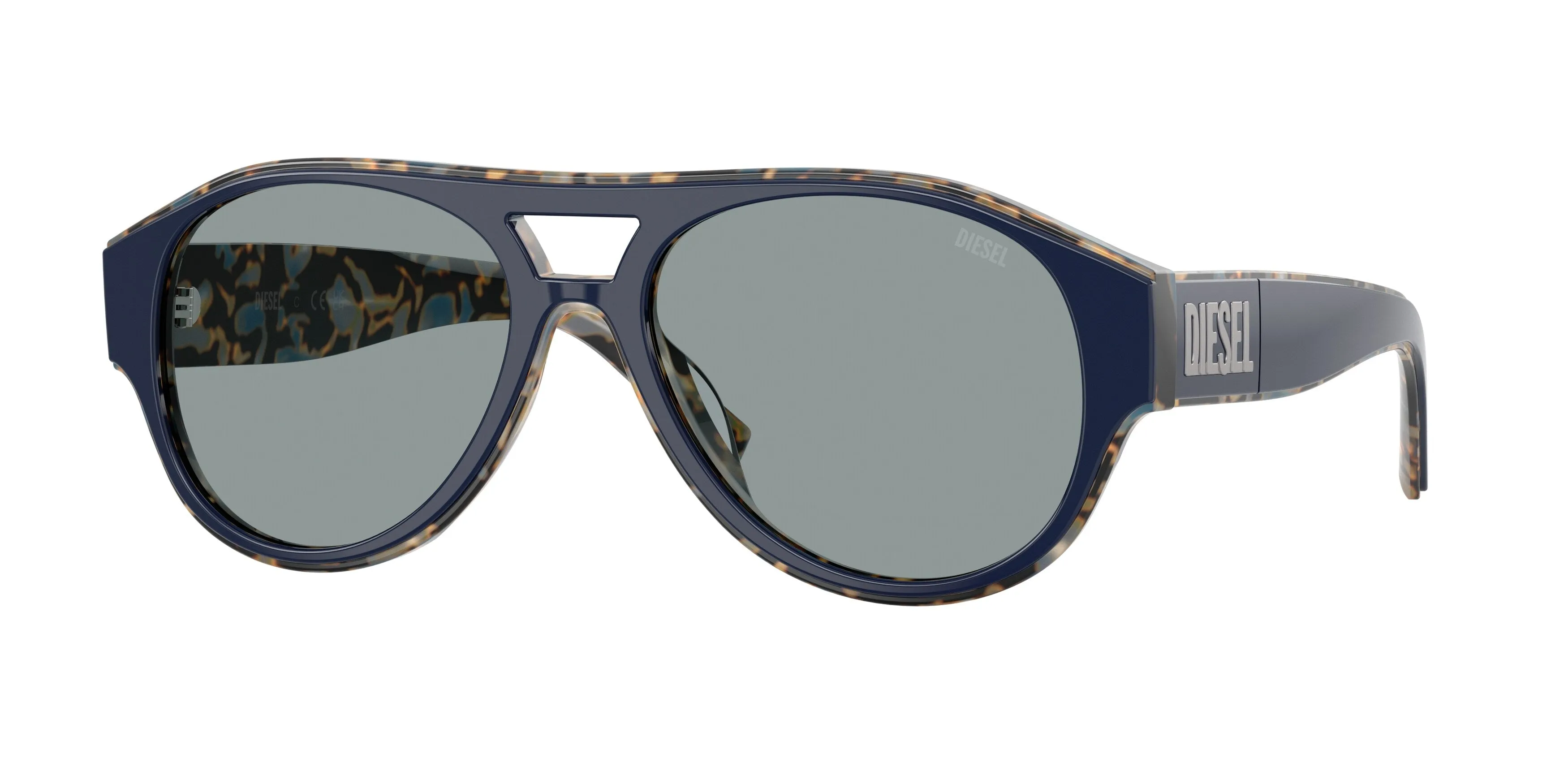 DIESEL DL2023U 2070/1 Occhiali da sole Acetato Blu Grigio Rotonda Normale - immagine 1