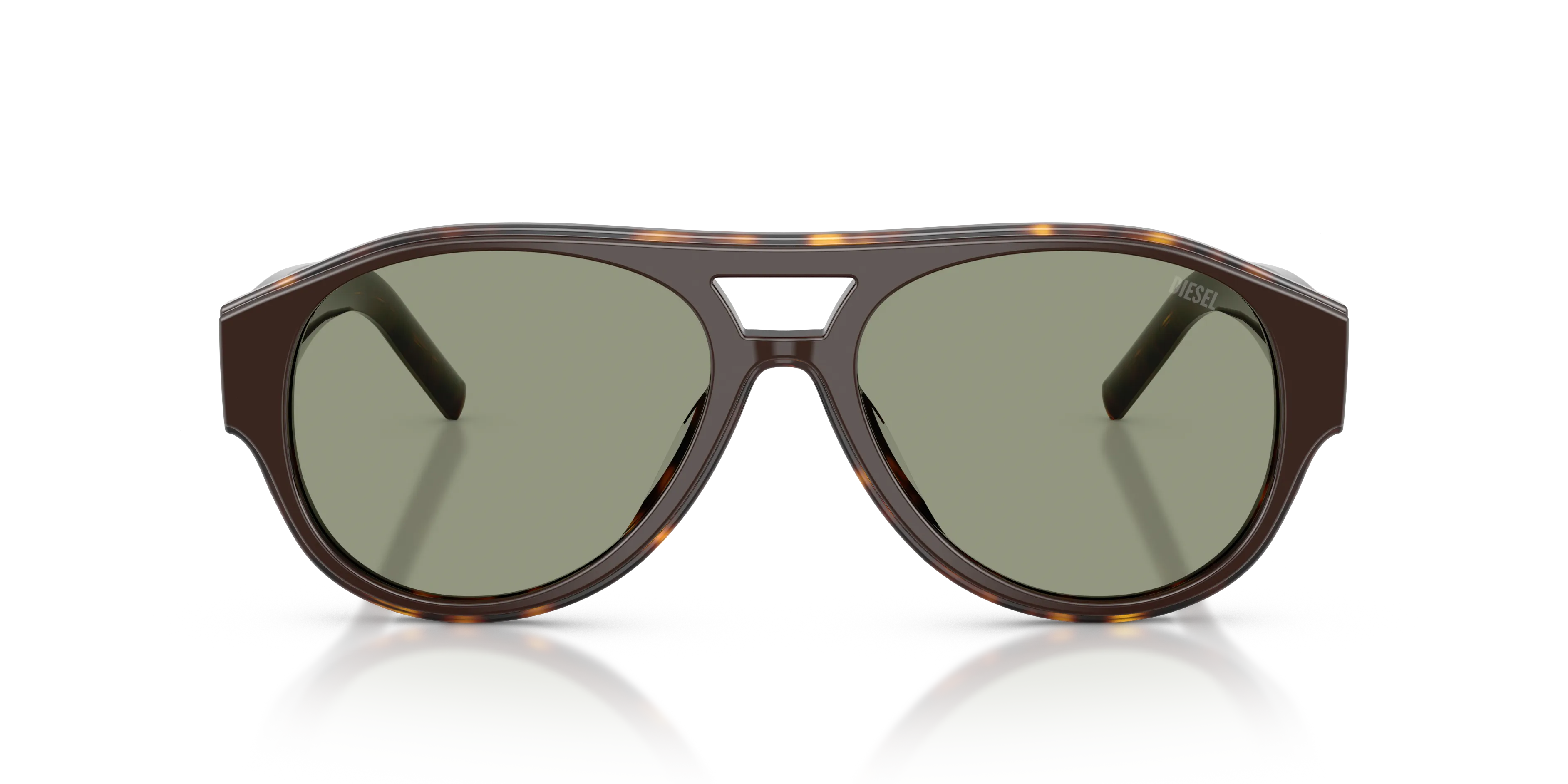 DIESEL DL2023U 2069/2 Occhiali da sole Acetato Marrone Verde Rotonda Normale - immagine 3