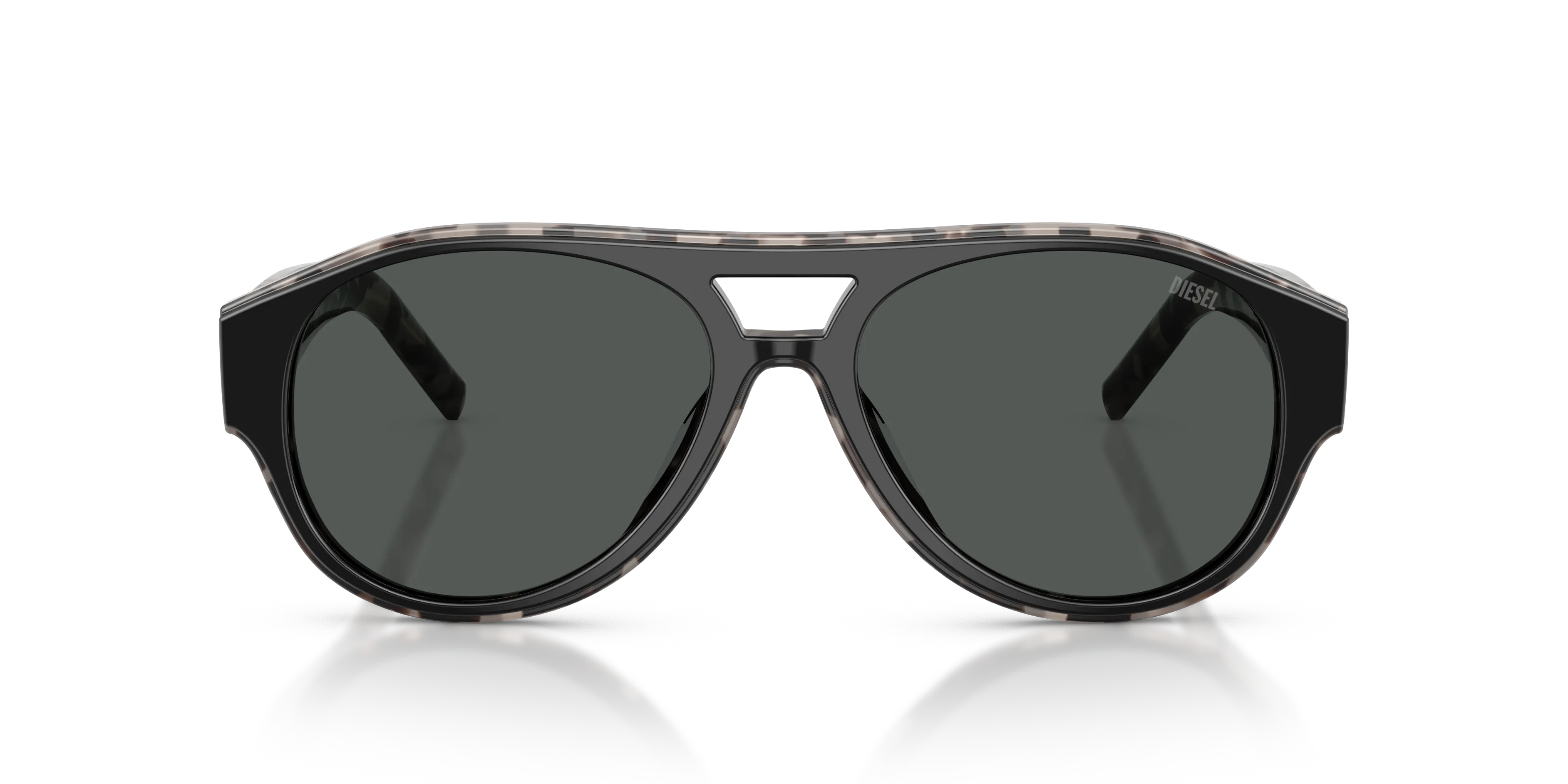 DIESEL DL2023U 206887 Occhiali da sole Acetato Nero Grigio Rotonda Normale - immagine 3