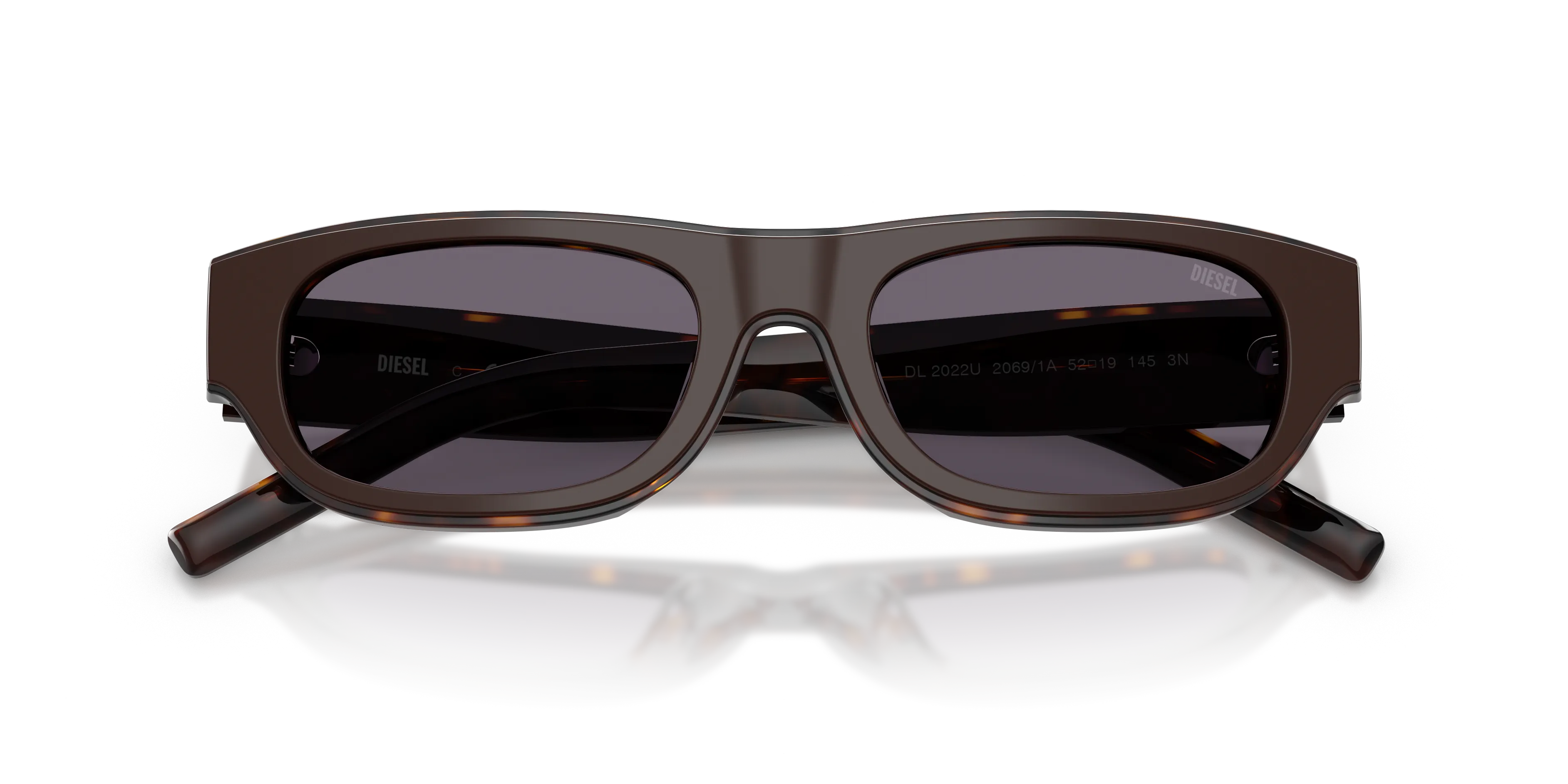 DIESEL DL2022U 20691A Occhiali da sole Acetato Marrone Viola Squadrata Normale - immagine 2