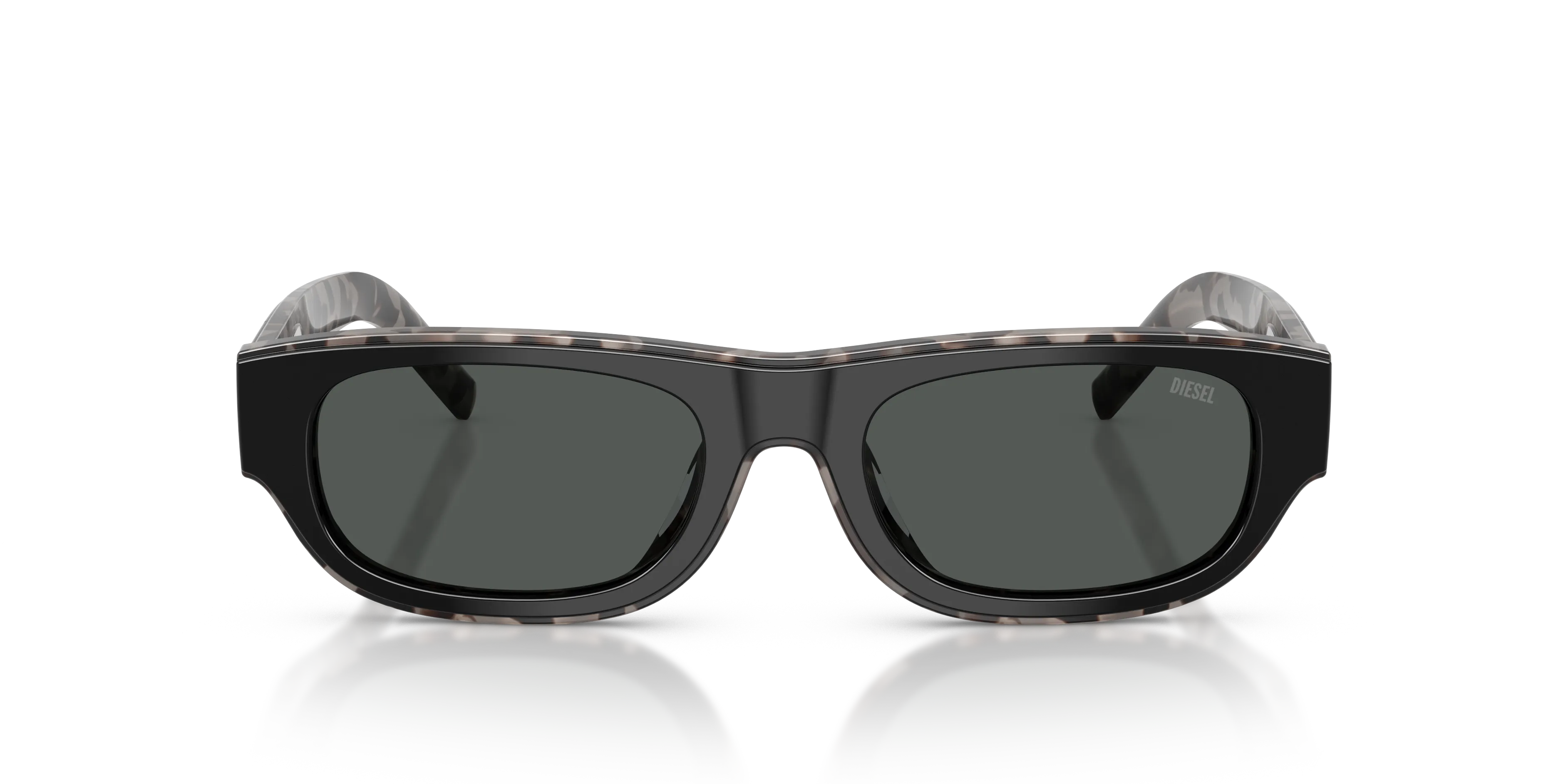 DIESEL DL2022U 206887 Occhiali da sole Acetato Nero Grigio Squadrata Normale - immagine 3